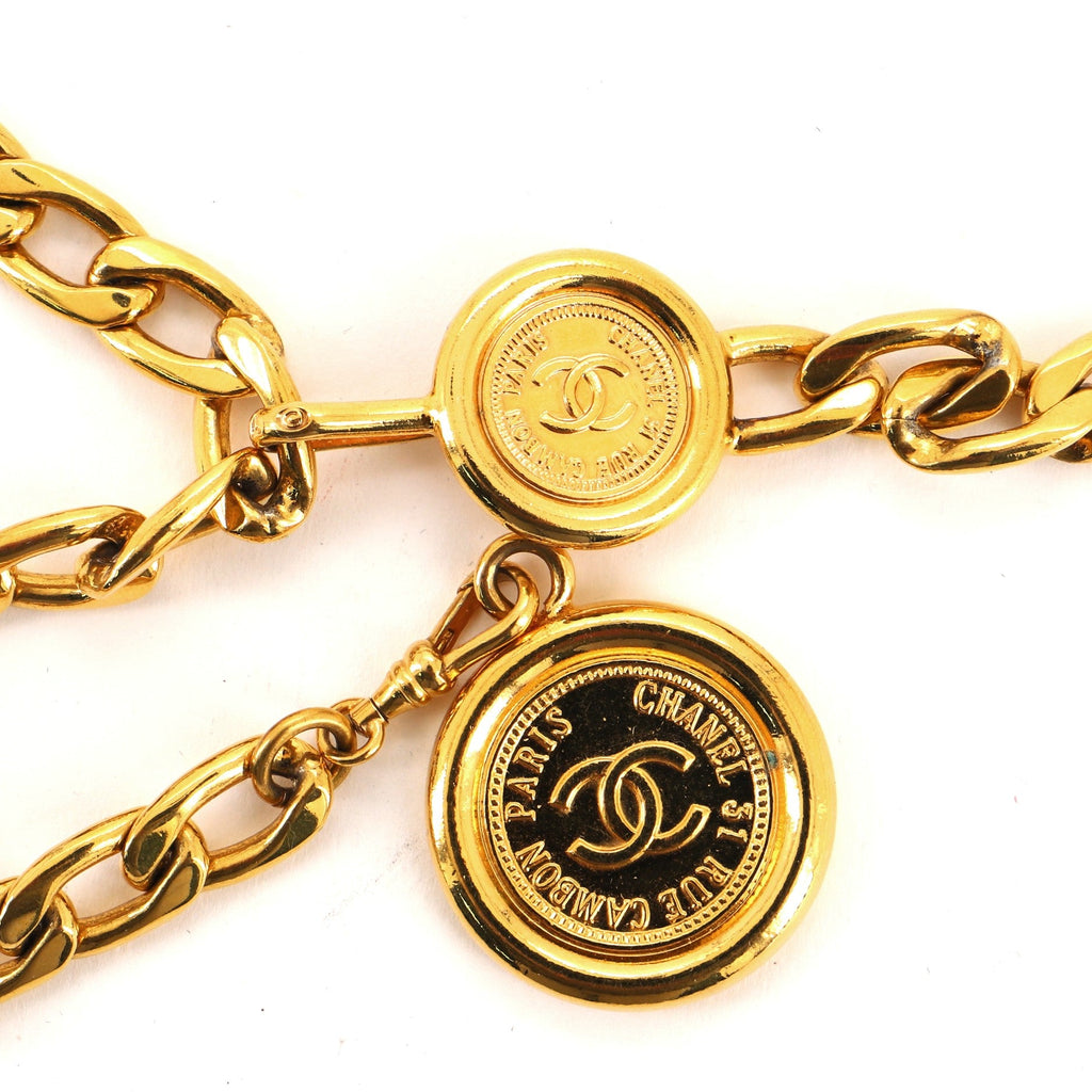 Vintage Medallion Chain Belt Metal 100