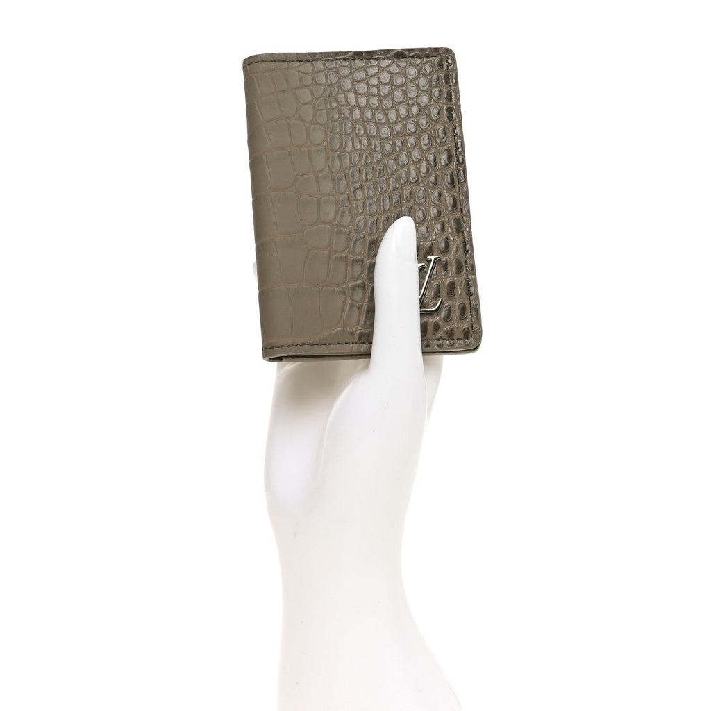 Crocodile Pocket Organizer Sage Green