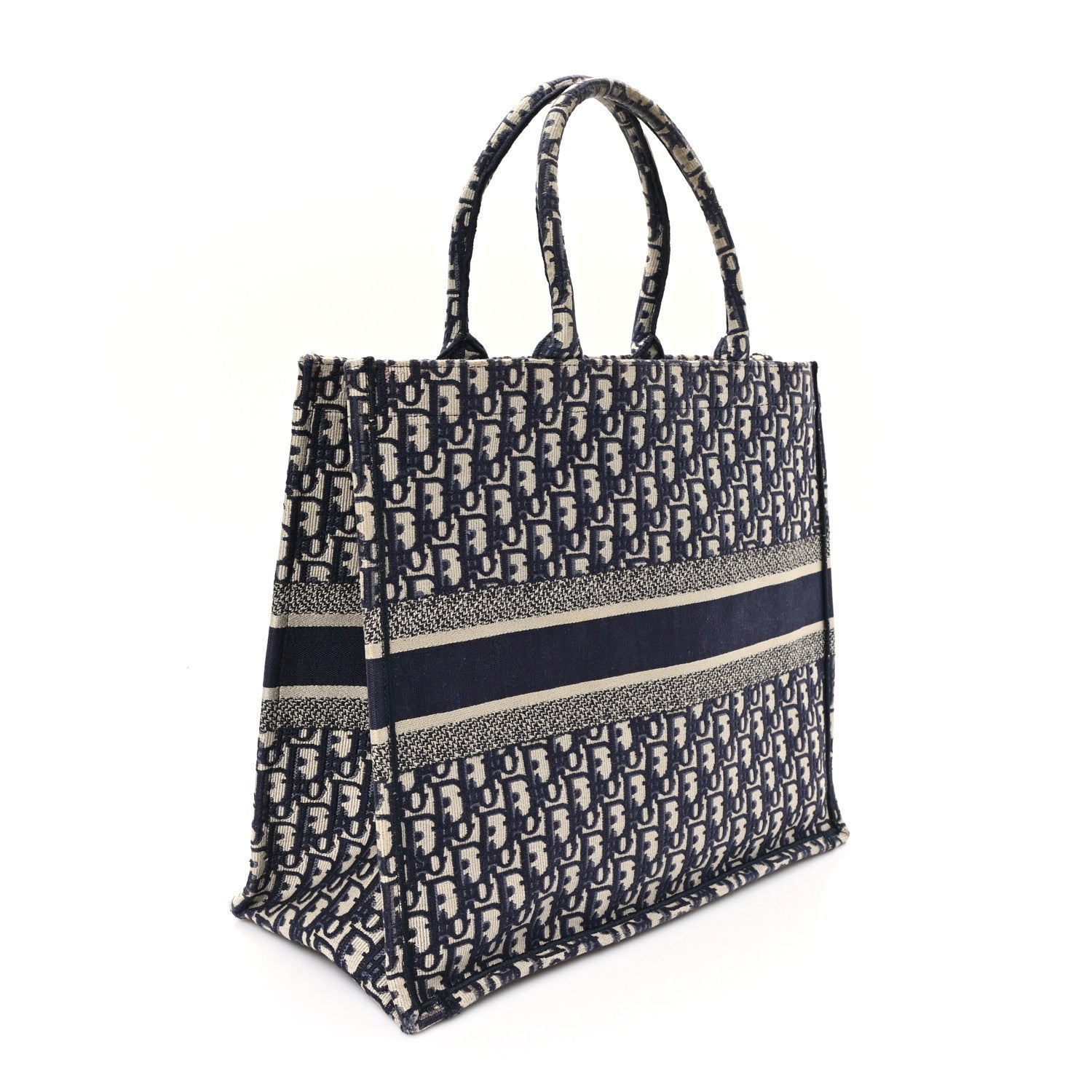 Oblique Large Book Tote Blue Multicolor