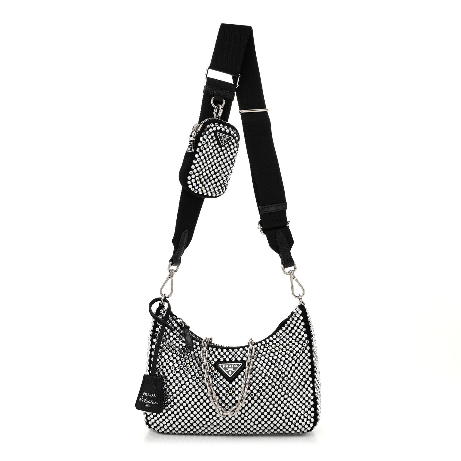 Satin Crystal Re-Edition 2005 Shoulder Bag Cristal