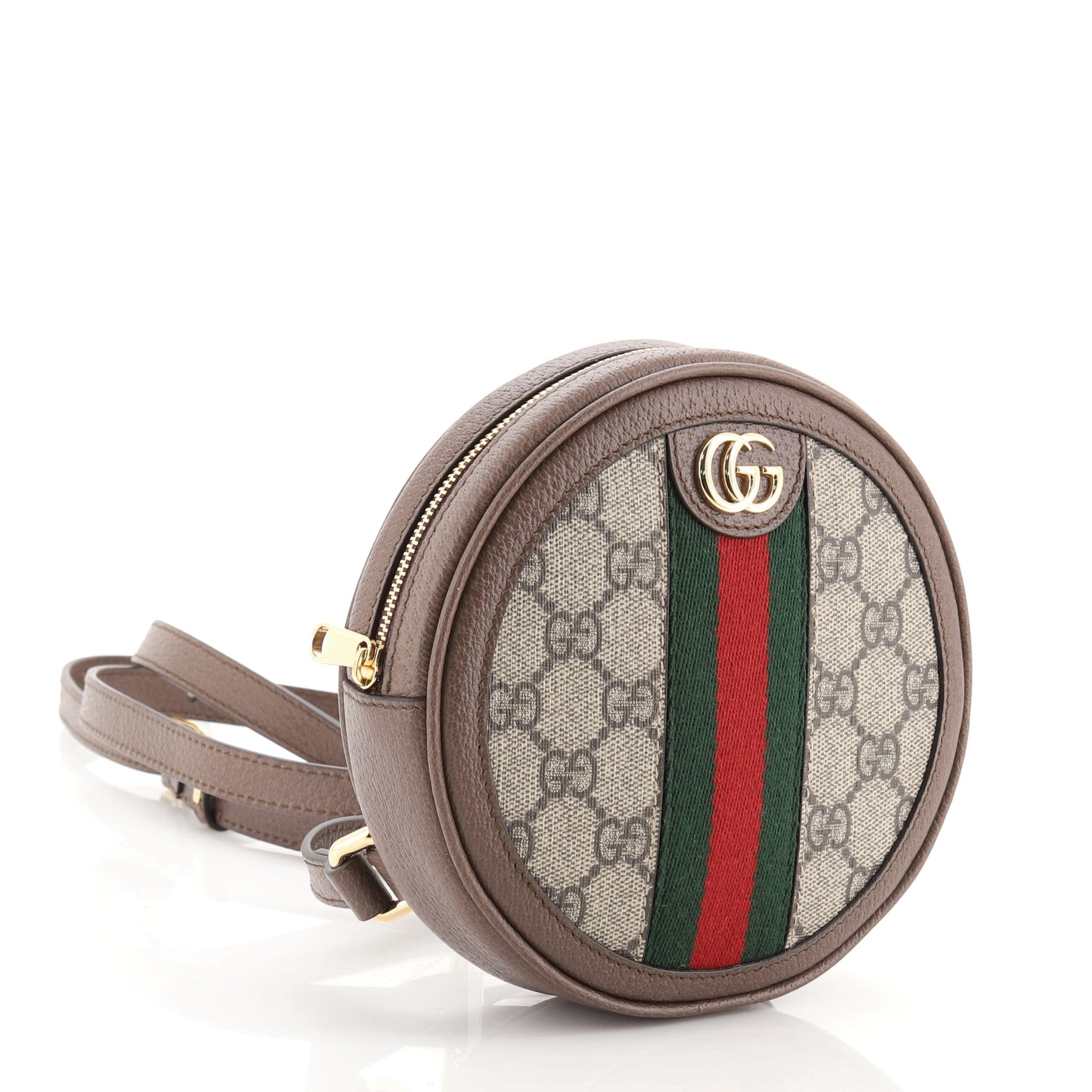 Ophidia Round Backpack GG Coated Canvas Mini