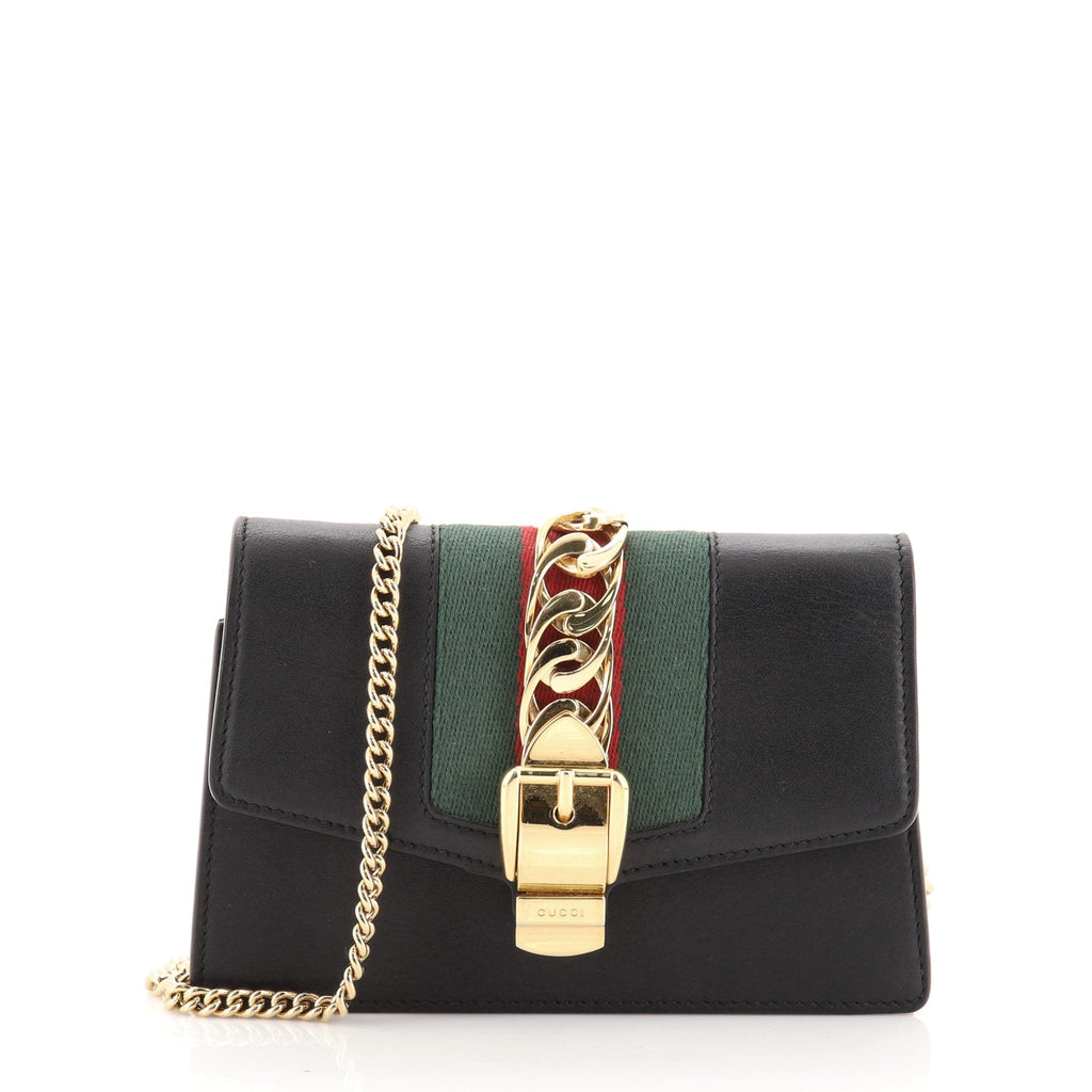 Sylvie Chain Shoulder Bag Leather Super Mini