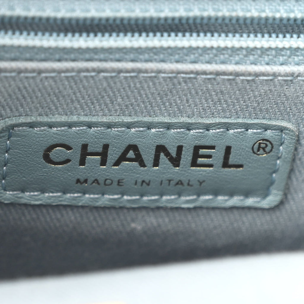 Caviar Quilted Business Affinity Backpack Light Blue