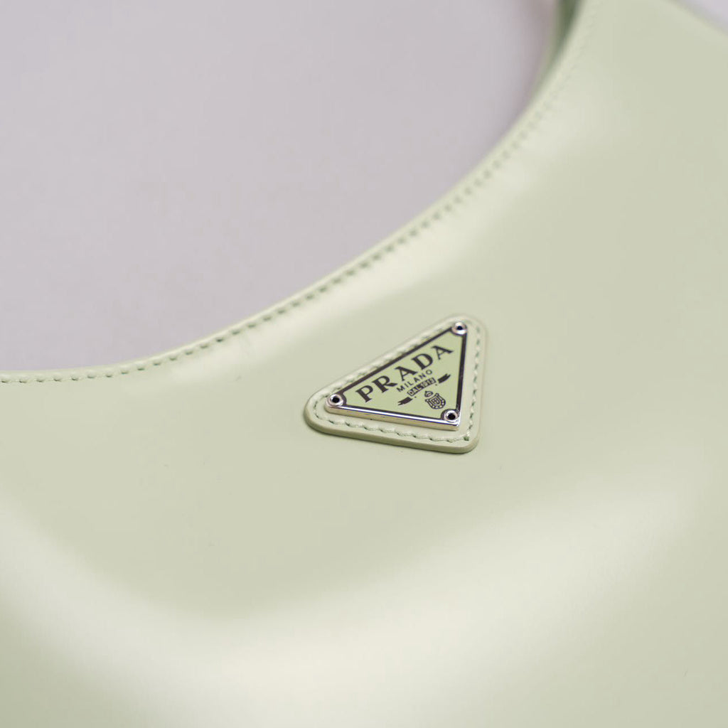 Prada Cleo Mint Green Smooth Leather Shoulder Bag