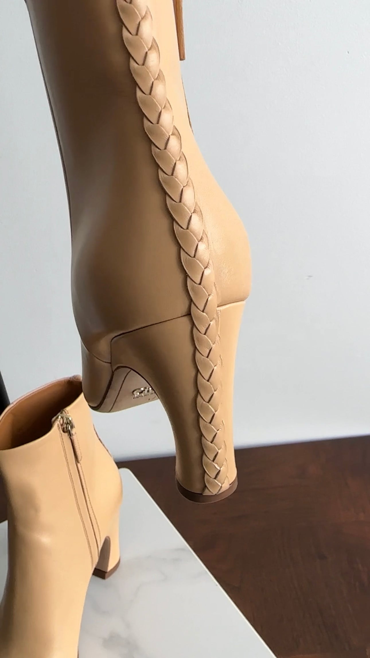 Chloe Oli Butterscotch Leather Heel Ankle Boots - 37