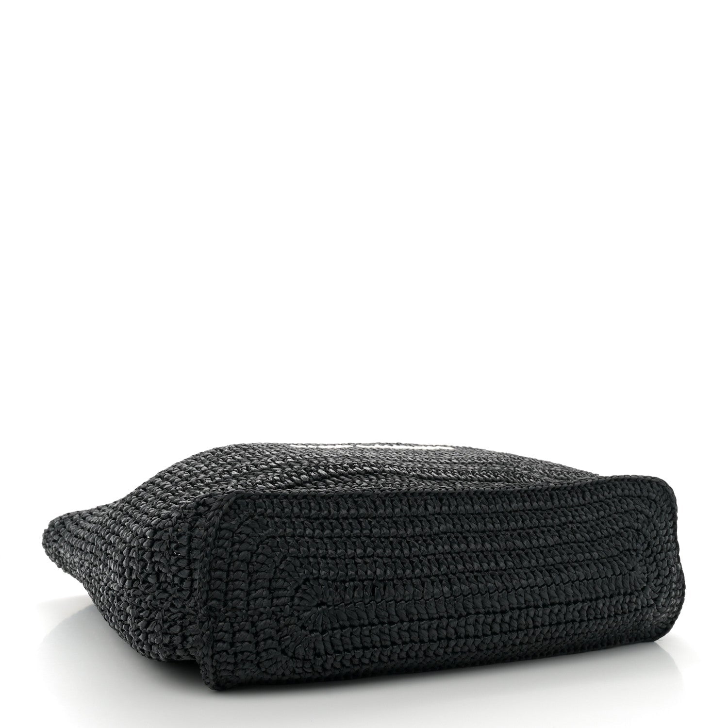 Raffia Rive Gauche Tote Black