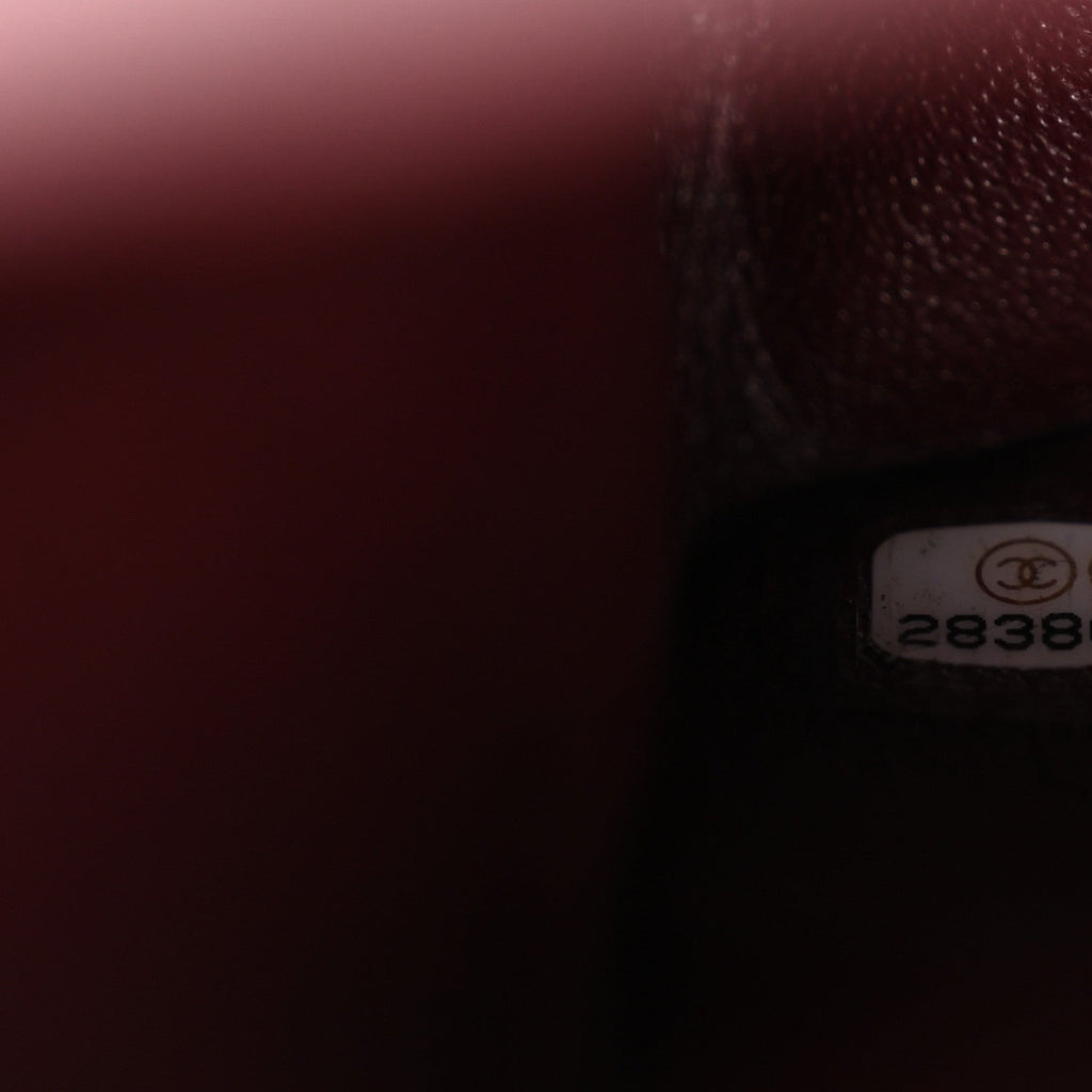 Lambskin Quilted Medium Double Flap Burgundy