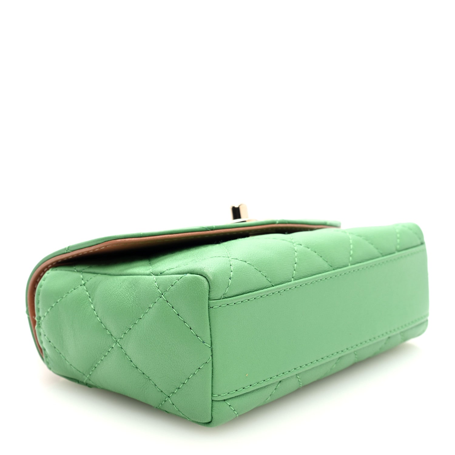 Lambskin Mixed Fibers Quilted Small Cocovado Flap Green