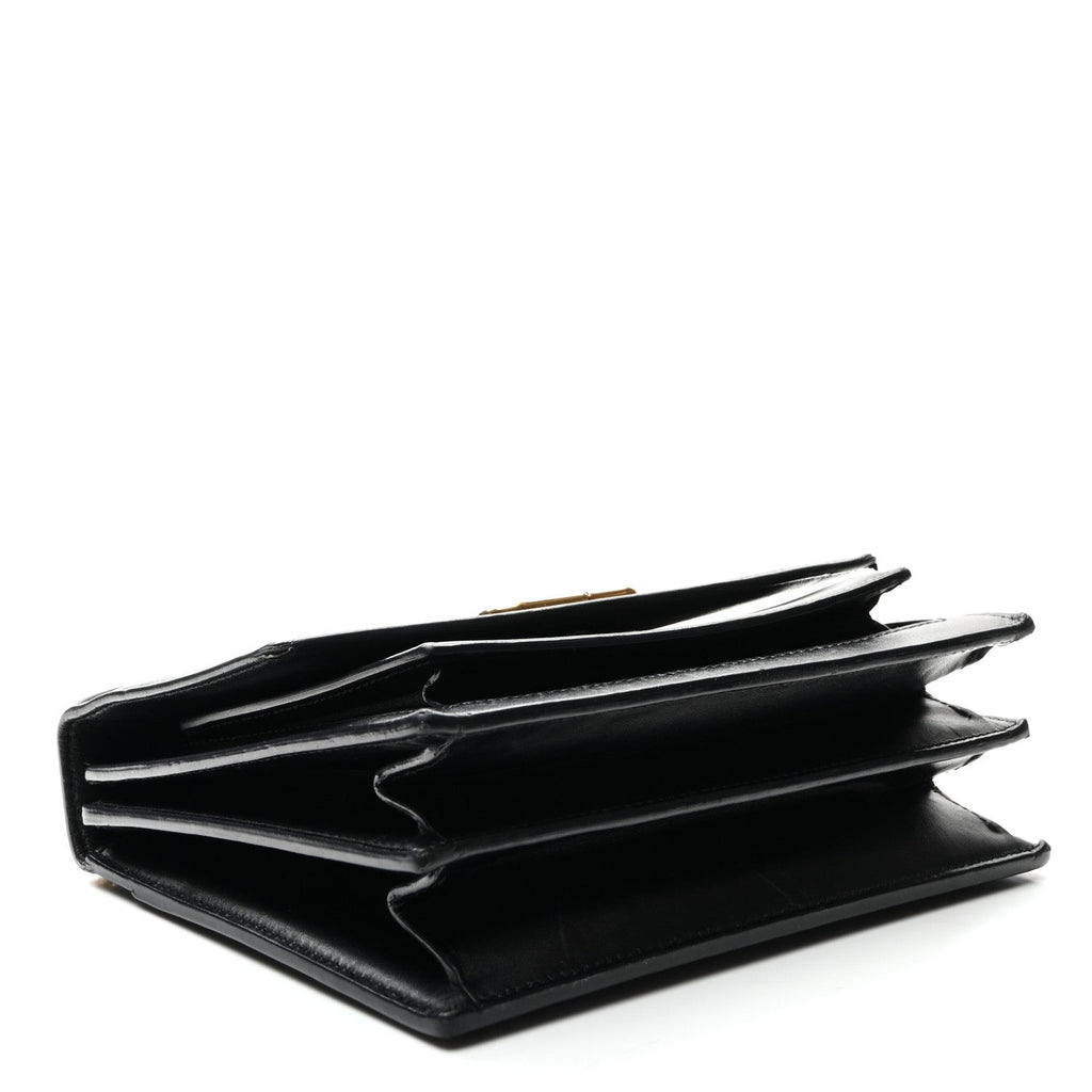 Box Calfskin S Sharp Chain Shoulder Bag Black