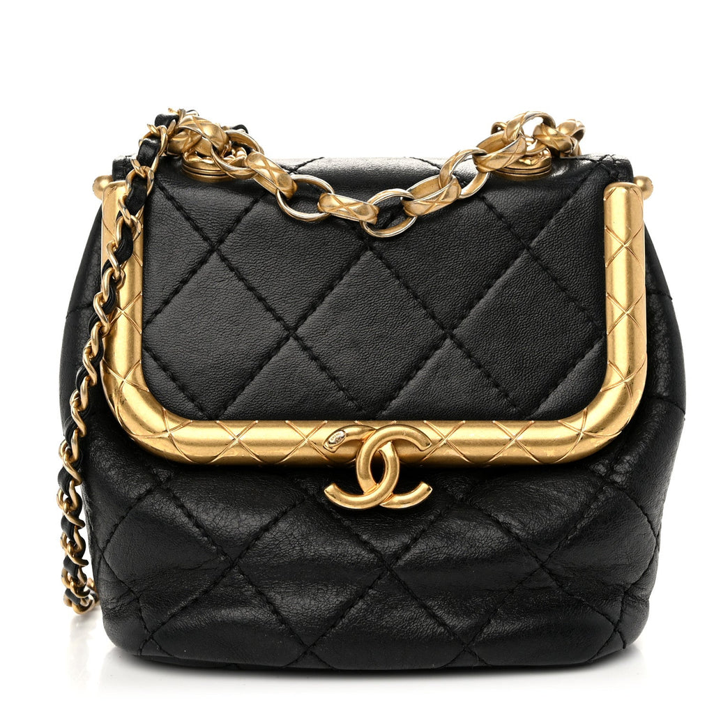 Lambskin Quilted Micro My Crush Bag Black