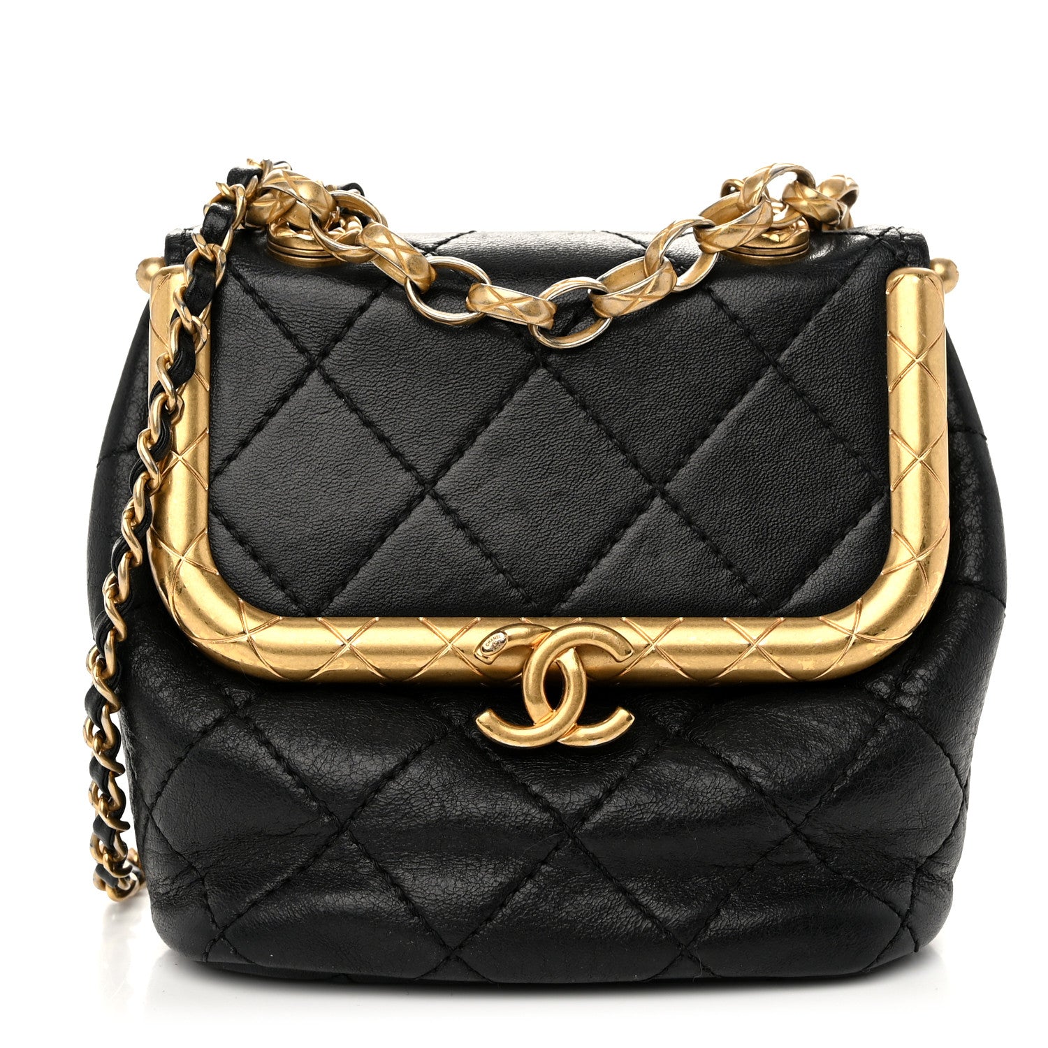 Lambskin Quilted Micro My Crush Bag Black