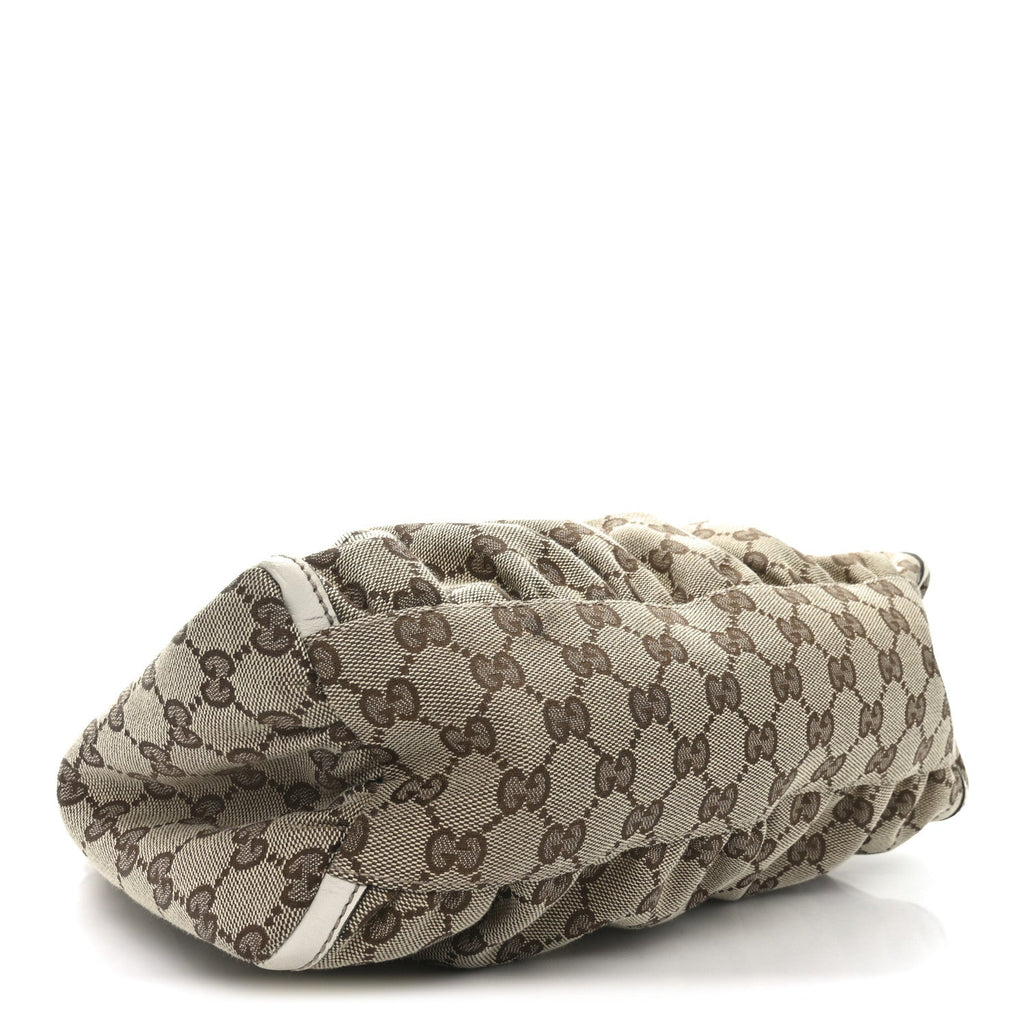 Monogram Medium D Gold Ring Hobo White