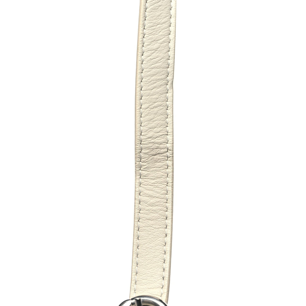 Calfskin Coco Eyelets Small Flap Bag Ivory