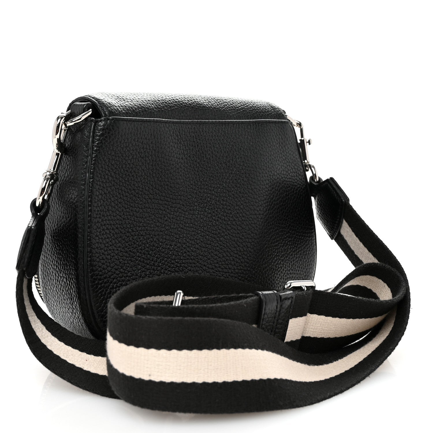 Pebbled Calfskin Recruit Nomad Crossbody Black