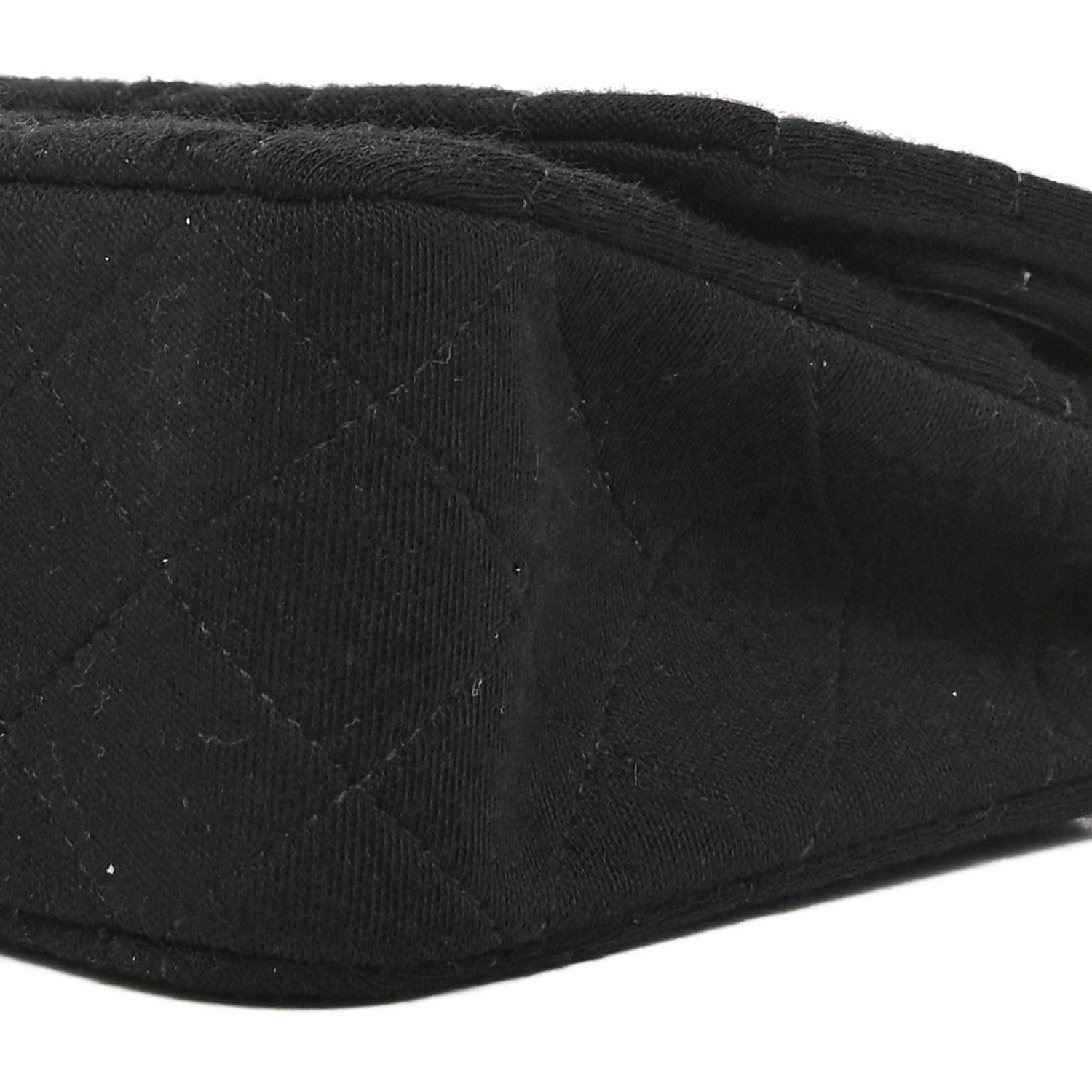 Jersey Quilted Medium Double Flap Black
