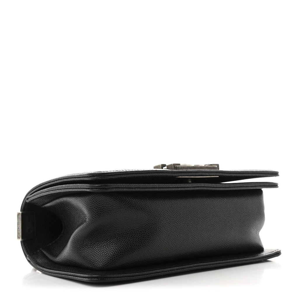 Caviar Quilted Small Boy Flap Black