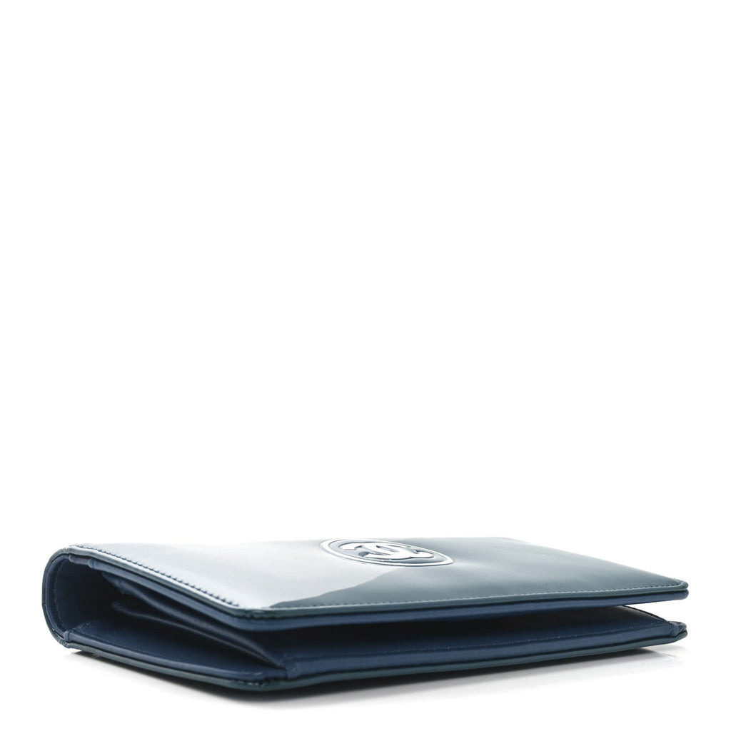 Patent CC Trousse Maquil Yen Wallet Blue