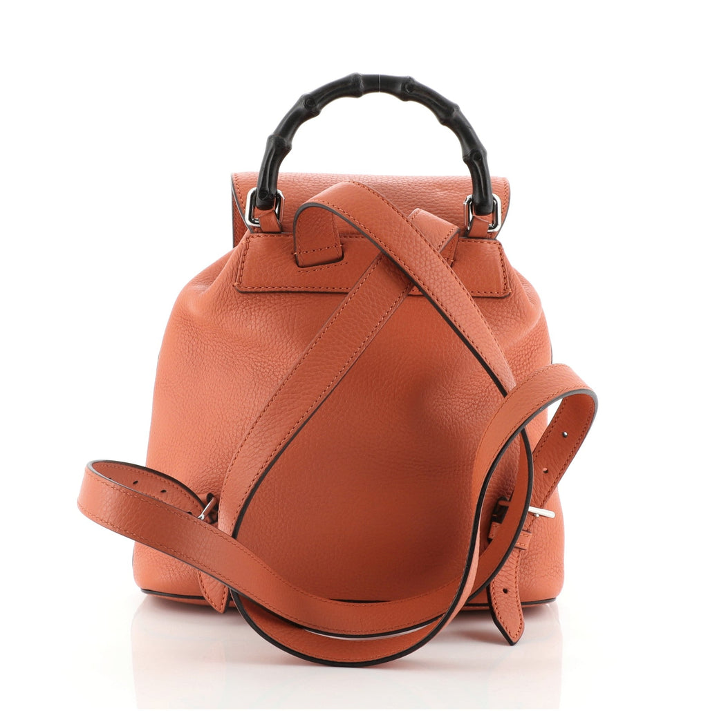 Bamboo Tassel Backpack Leather Mini
