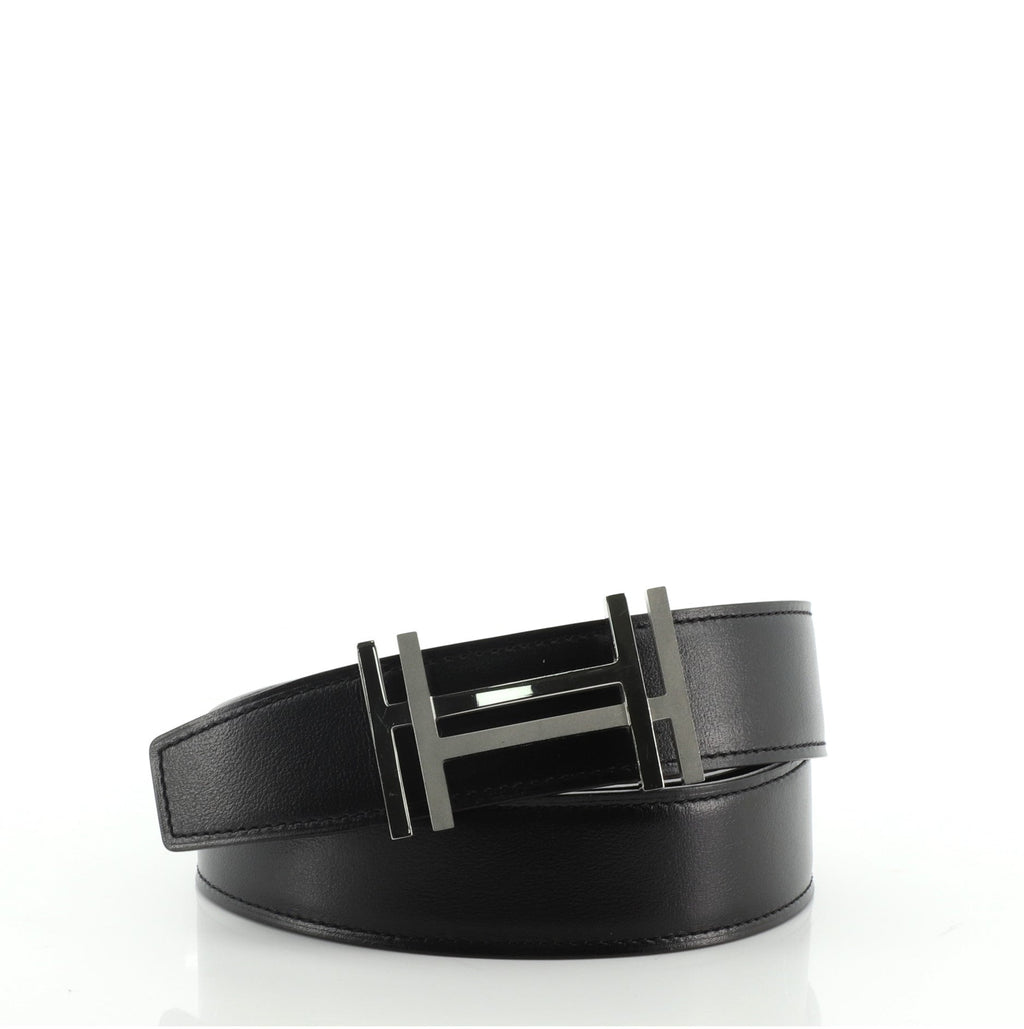 H Au Carre Reversible Belt Leather Medium 80