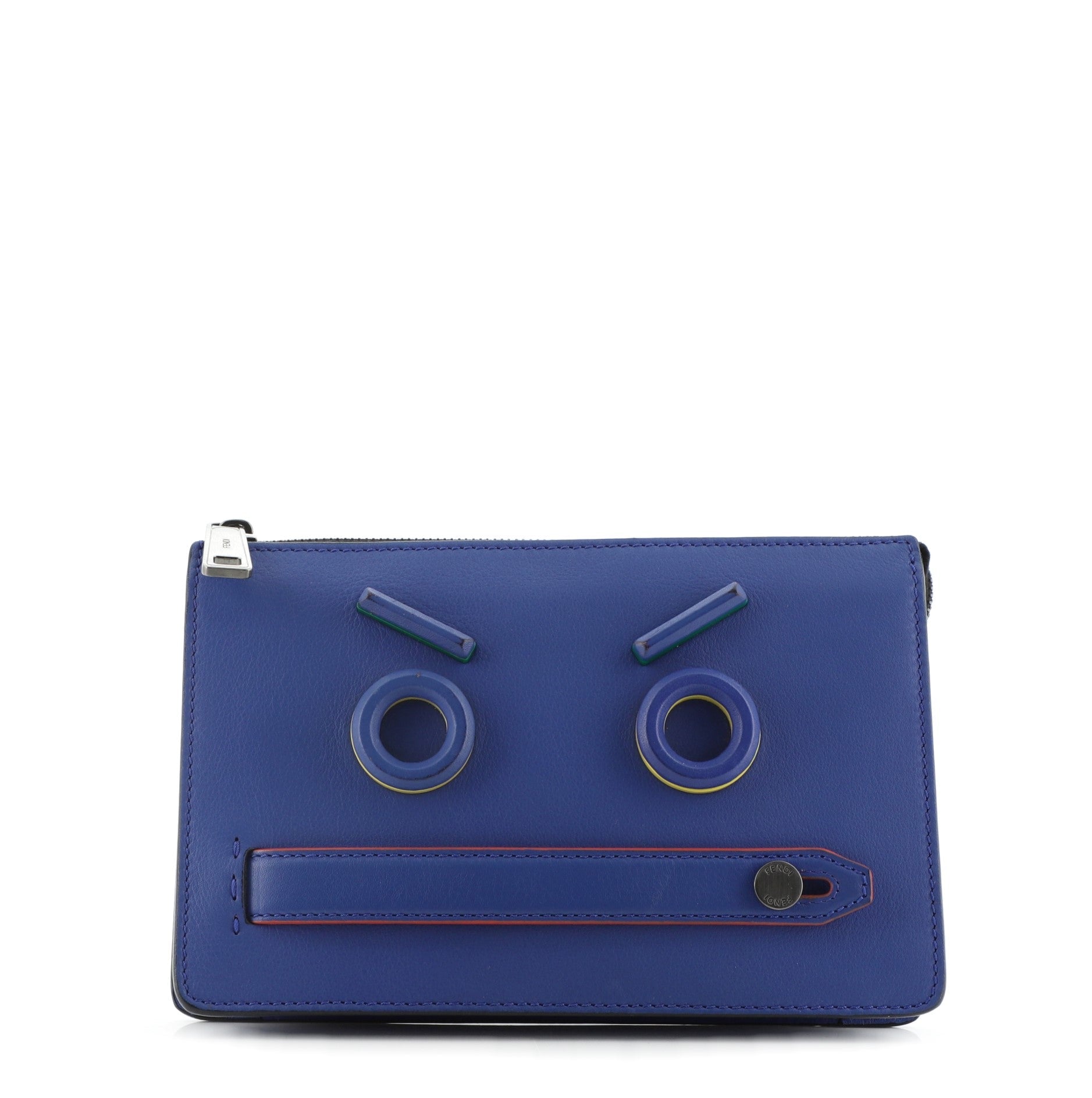 Faces Zip Clutch Leather Small