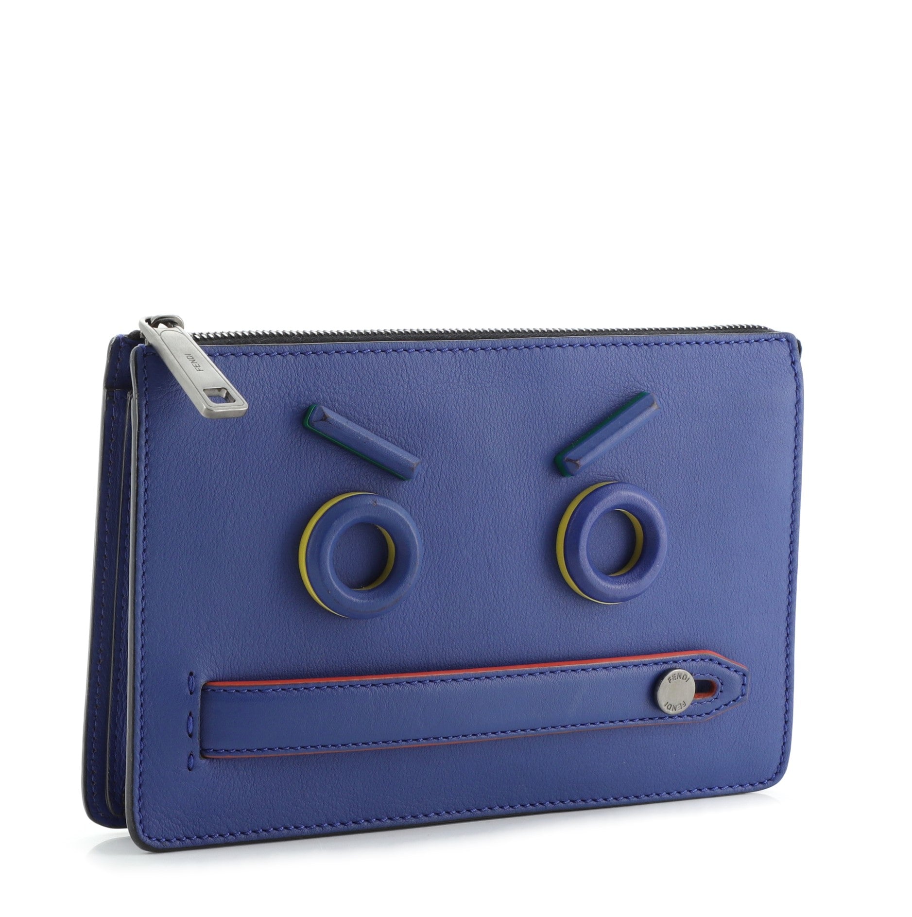 Faces Zip Clutch Leather Small
