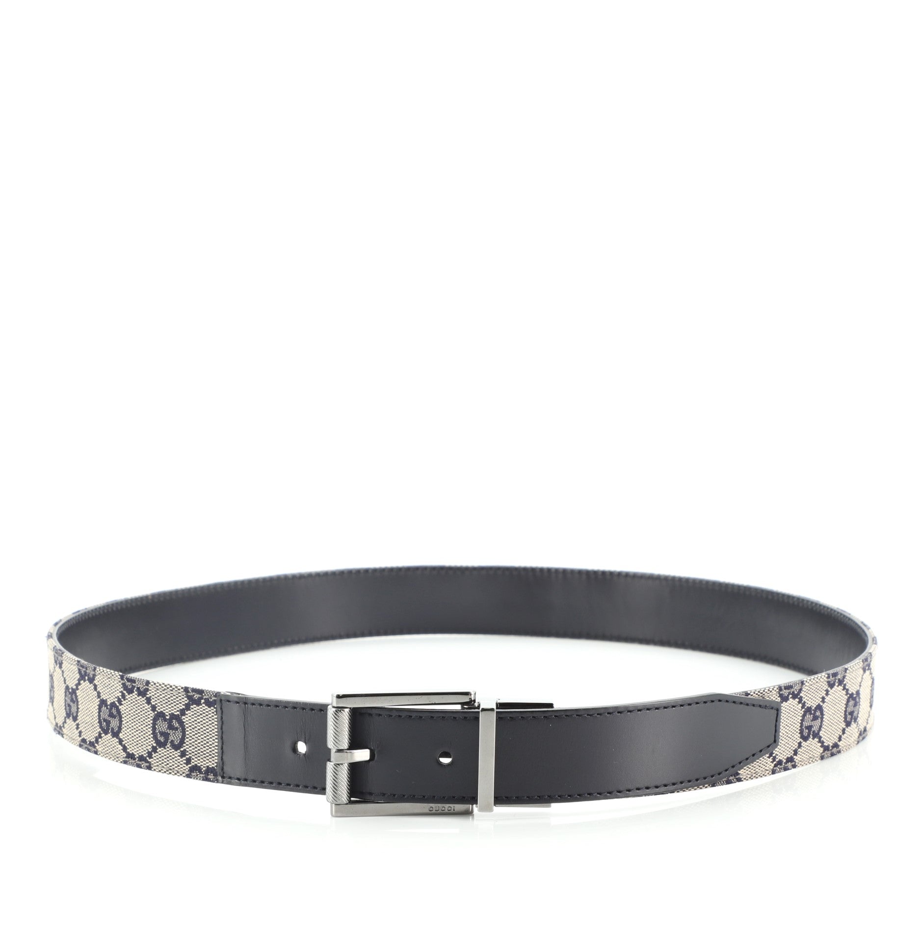 Square Buckle Belt GG Canvas Medium 95