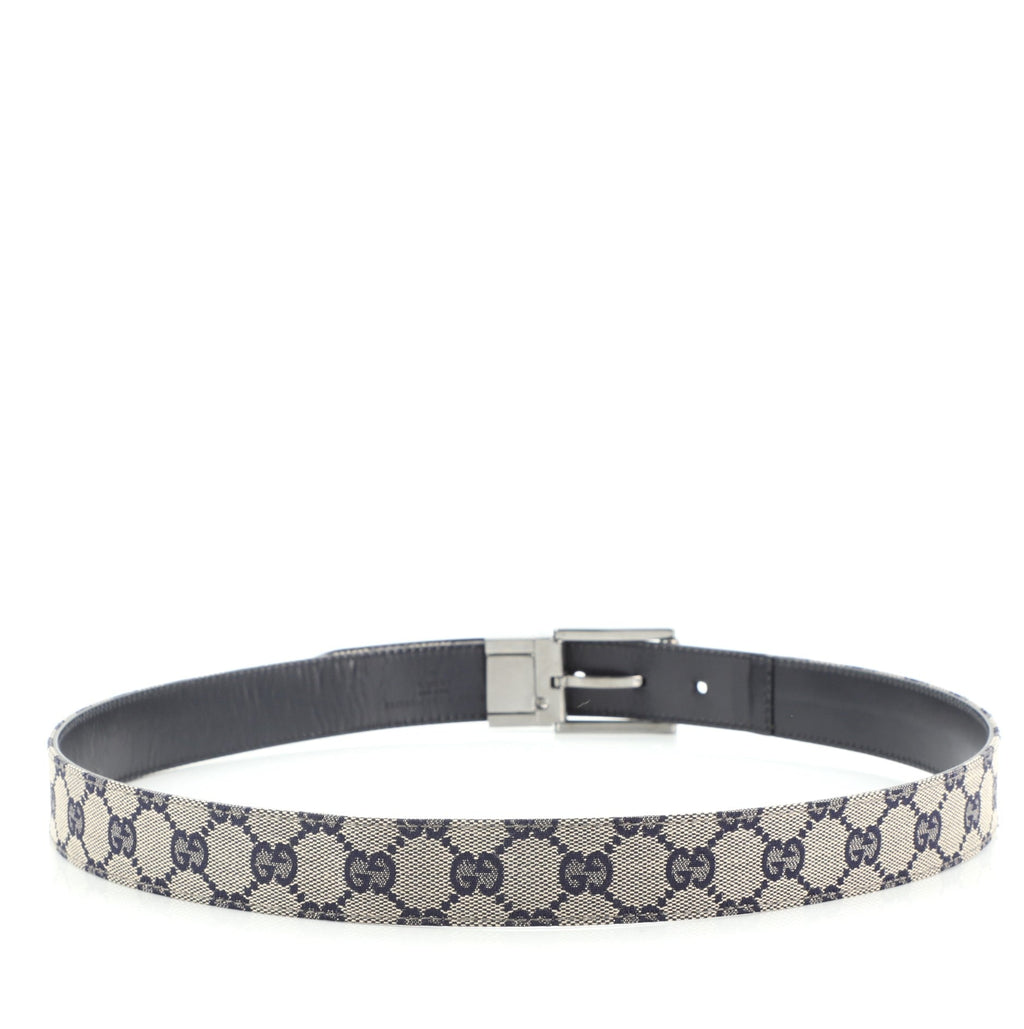 Square Buckle Belt GG Canvas Medium 95