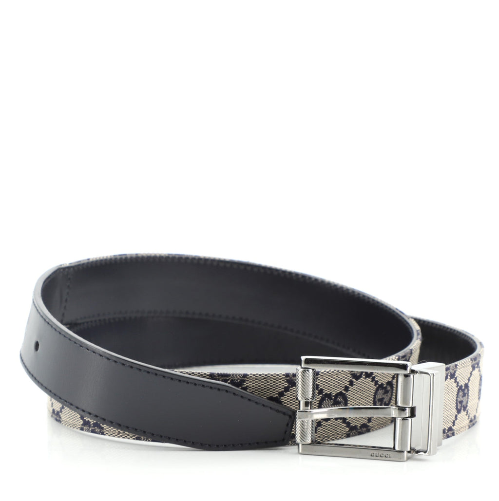 Square Buckle Belt GG Canvas Medium 95
