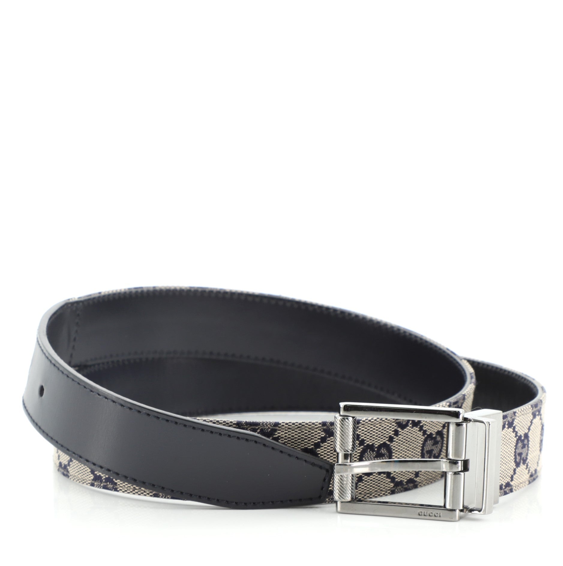 Square Buckle Belt GG Canvas Medium 95
