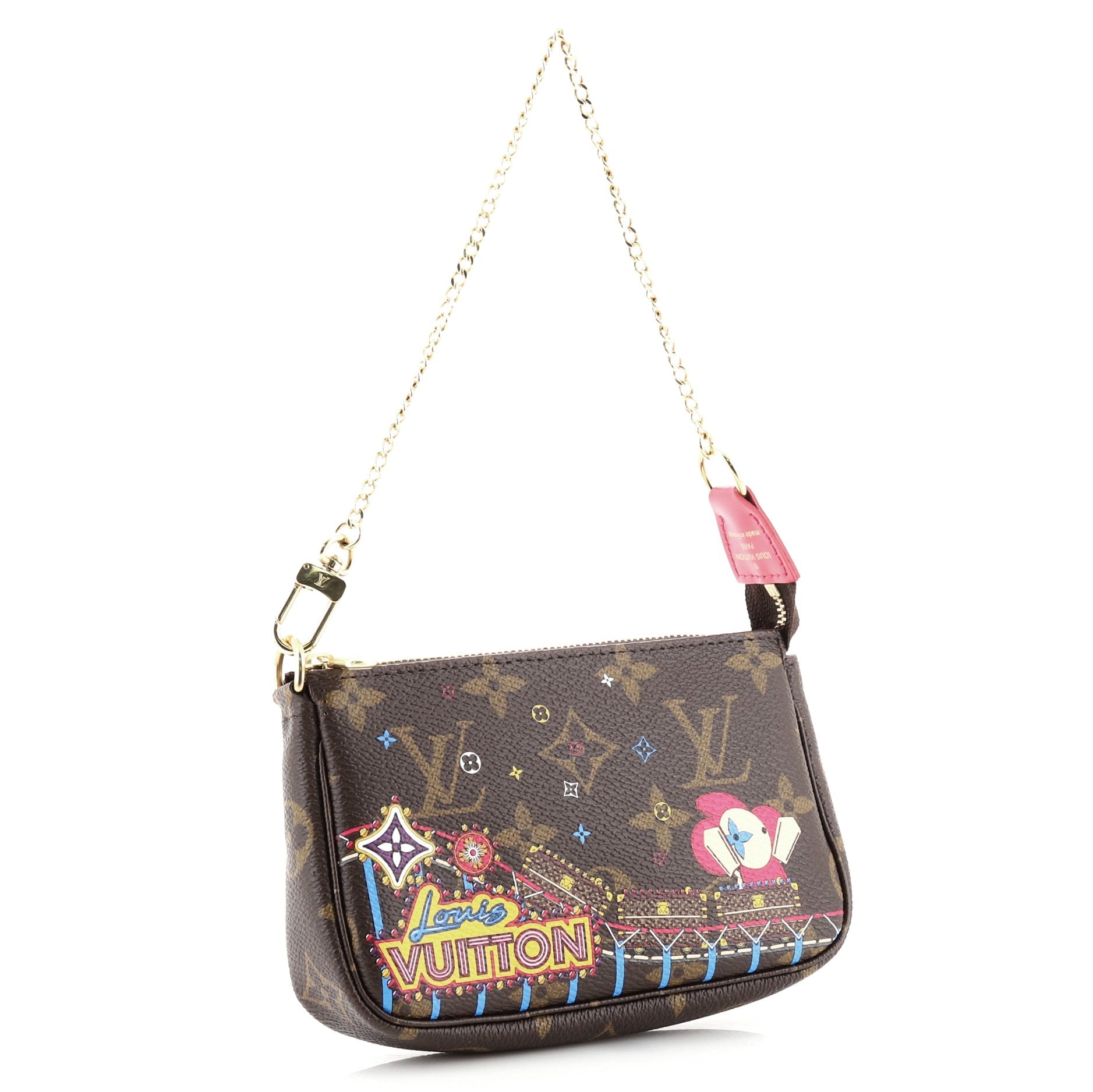 Pochette Accessoires Limited Edition Vivienne Xmas Monogram Canvas Mini