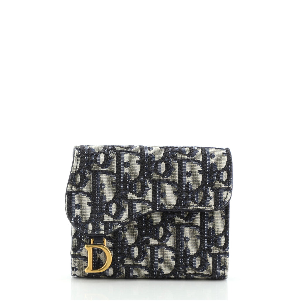 Saddle Flap Wallet Oblique Canvas Mini