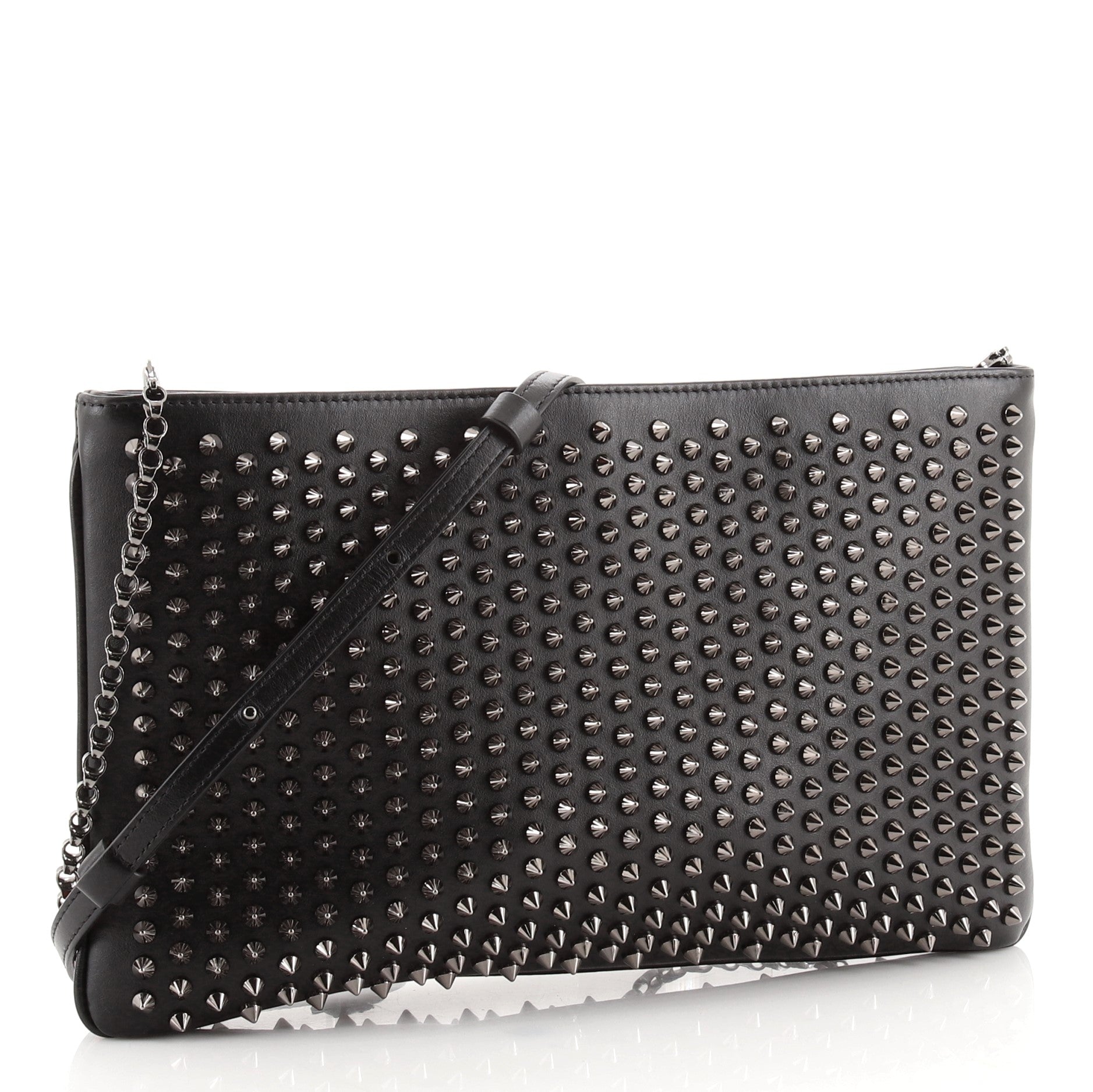 Loubiposh Clutch Spiked Leather