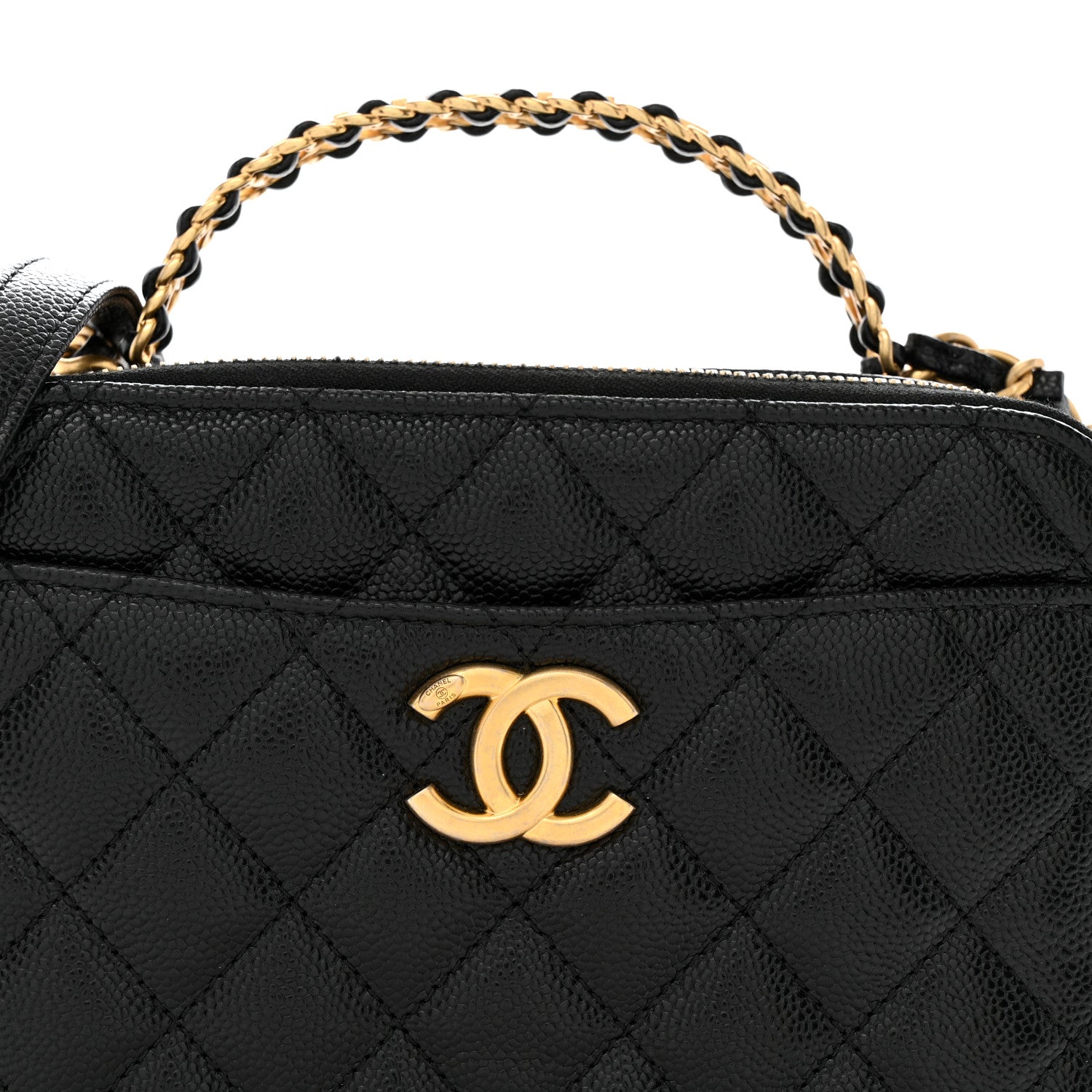 Caviar Quilted Small Pick Me Up Vanity Case Black
