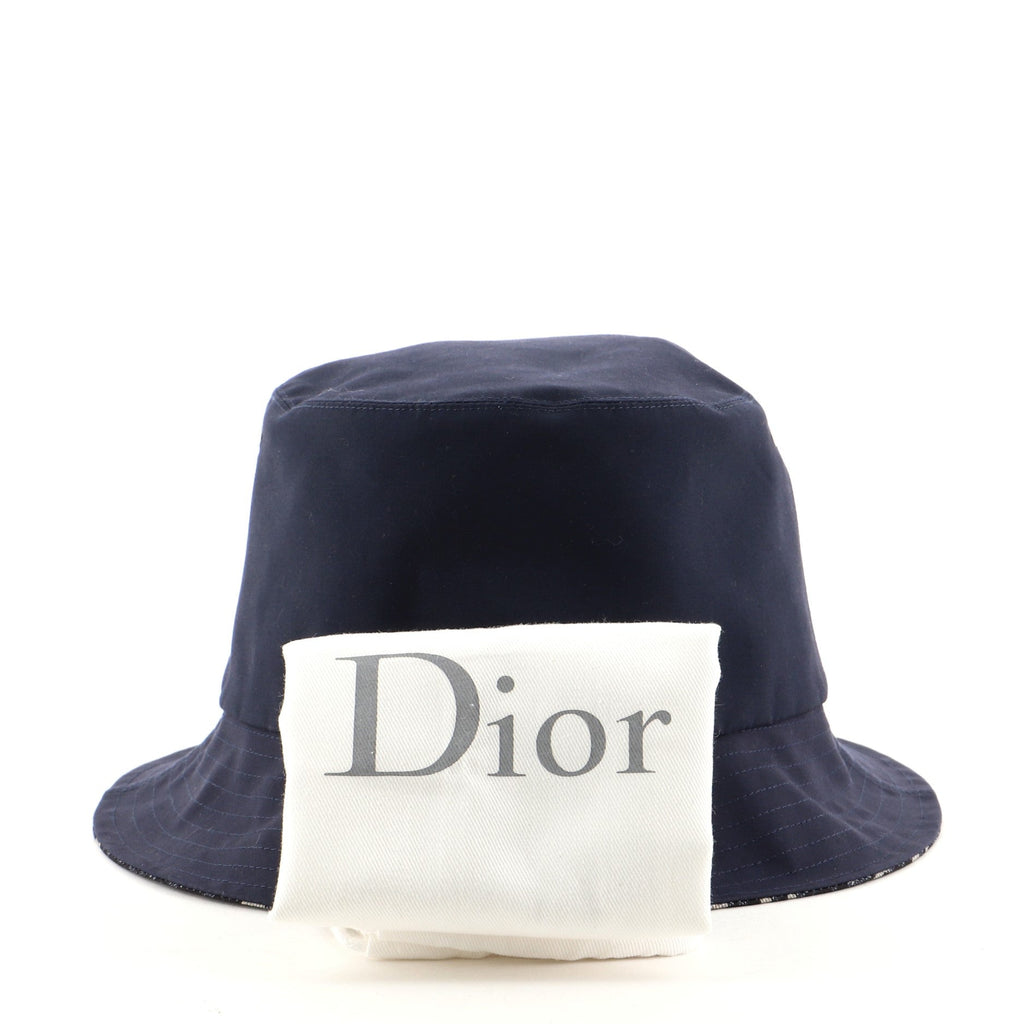 Teddy D Reversible Bucket Hat Cotton and Oblique Canvas Large
