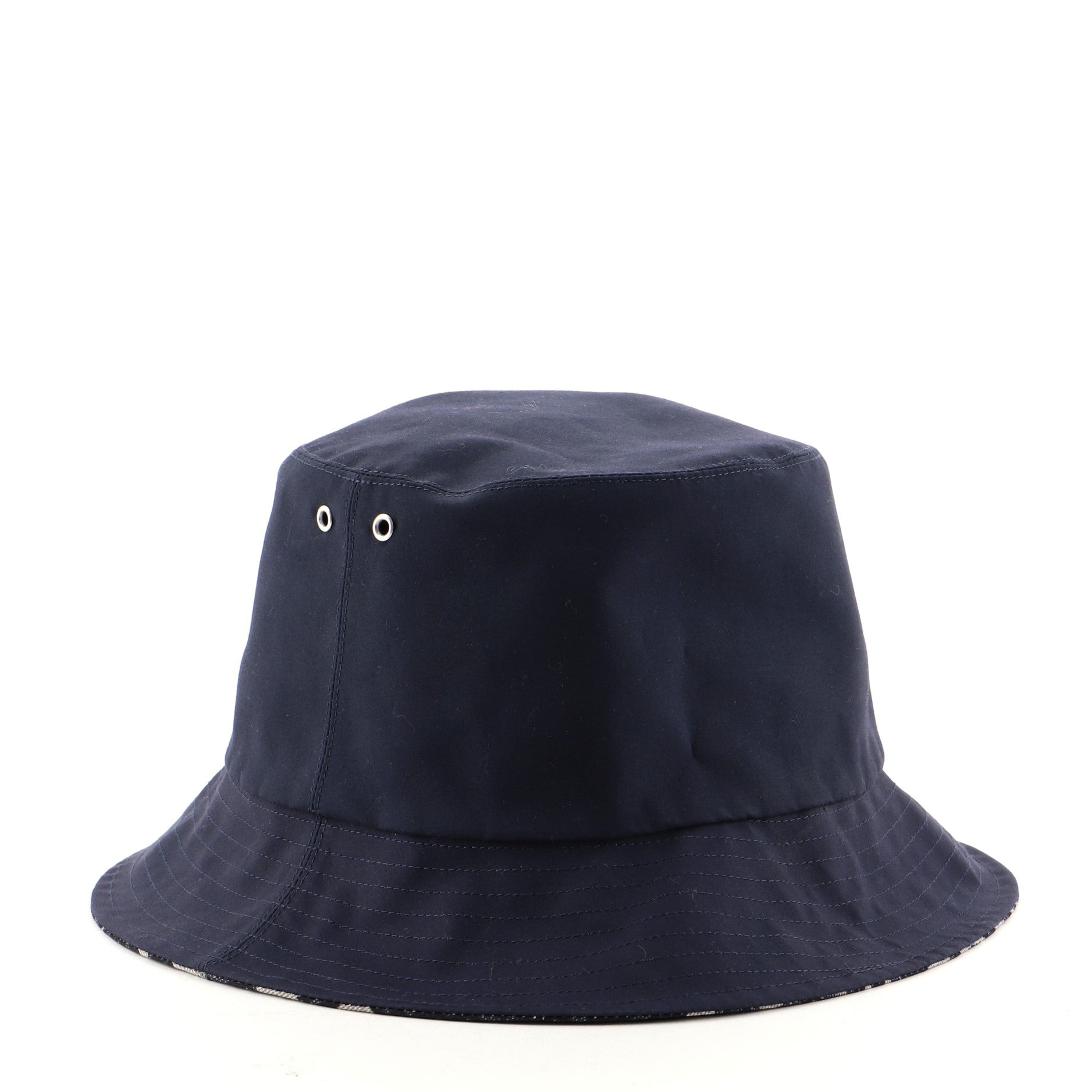 Teddy D Reversible Bucket Hat Cotton and Oblique Canvas Large