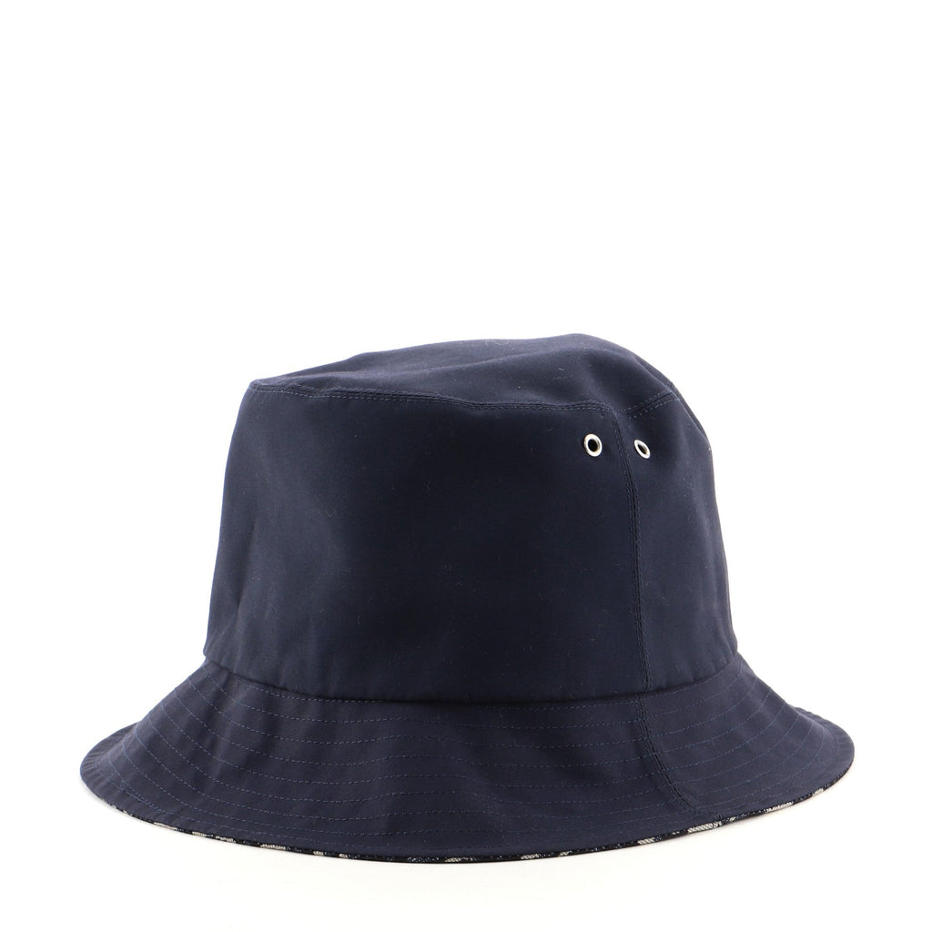 Teddy D Reversible Bucket Hat Cotton and Oblique Canvas Large