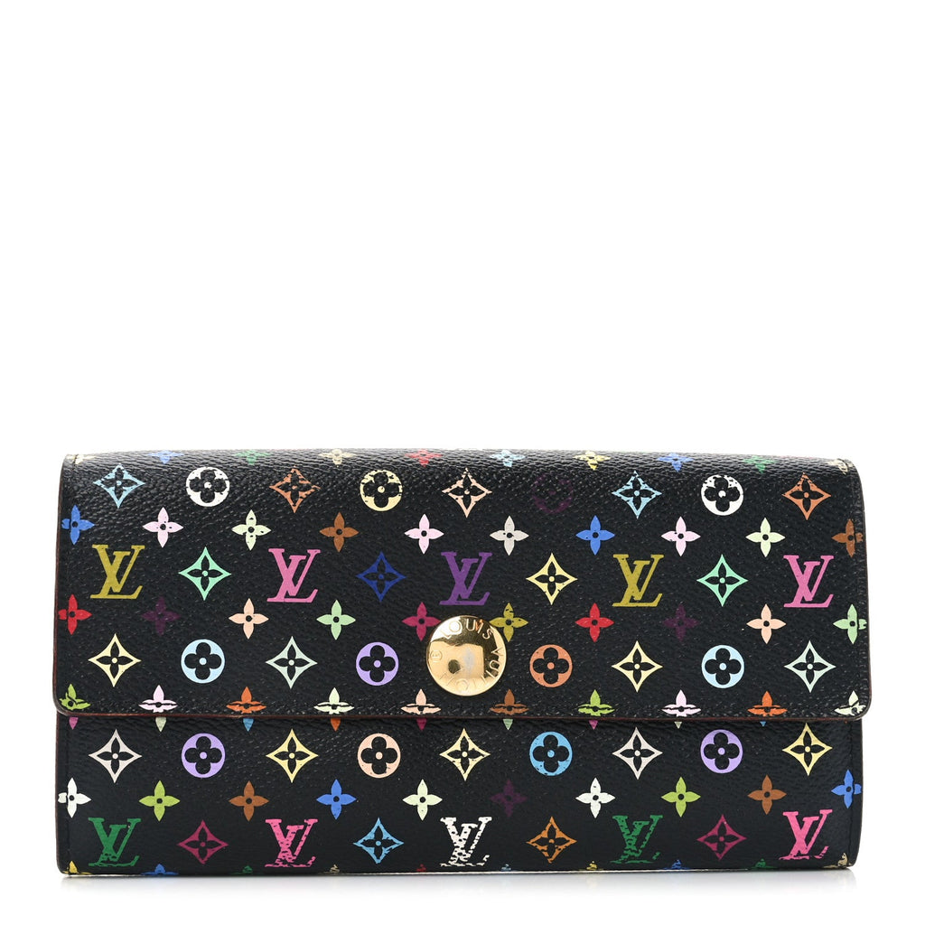 Monogram Multicolor Sarah Wallet Black Violet