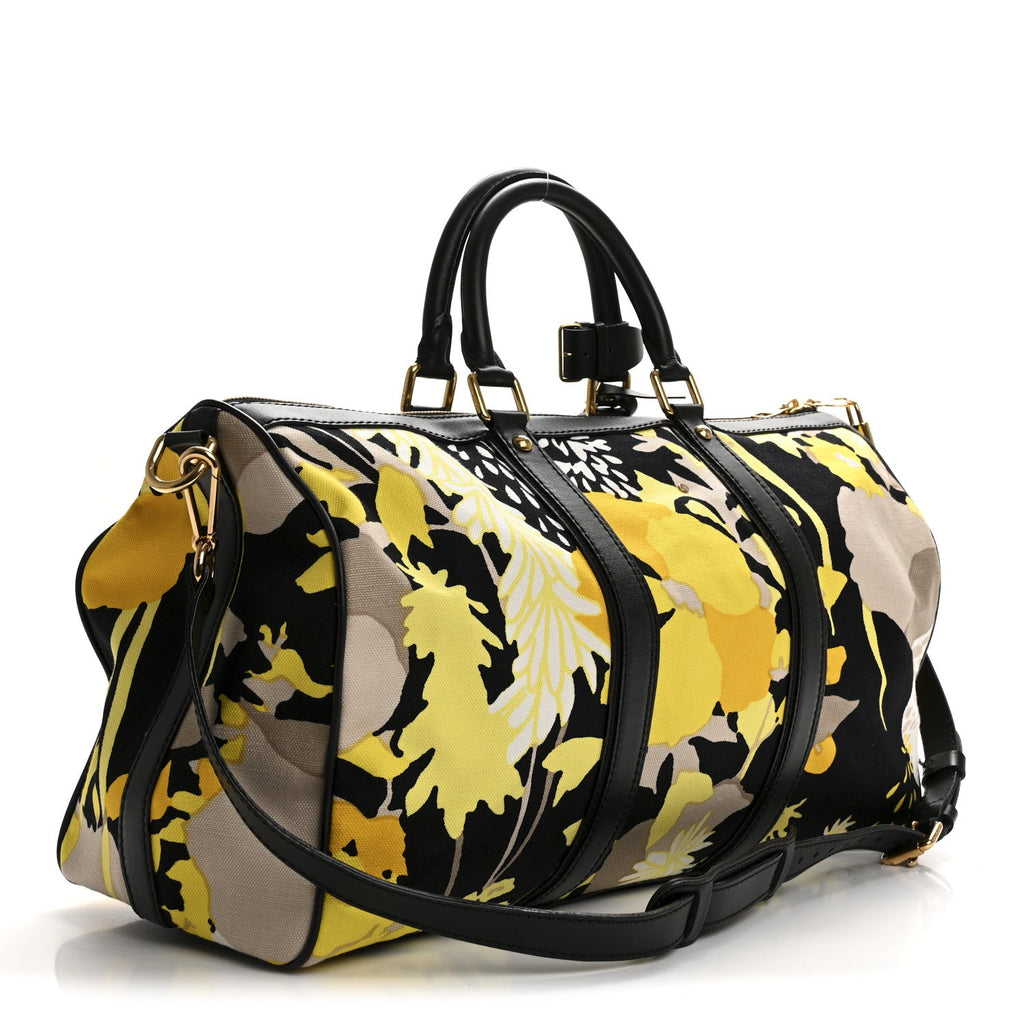Canvas Floral Canwan Keepall Bandouliere 50