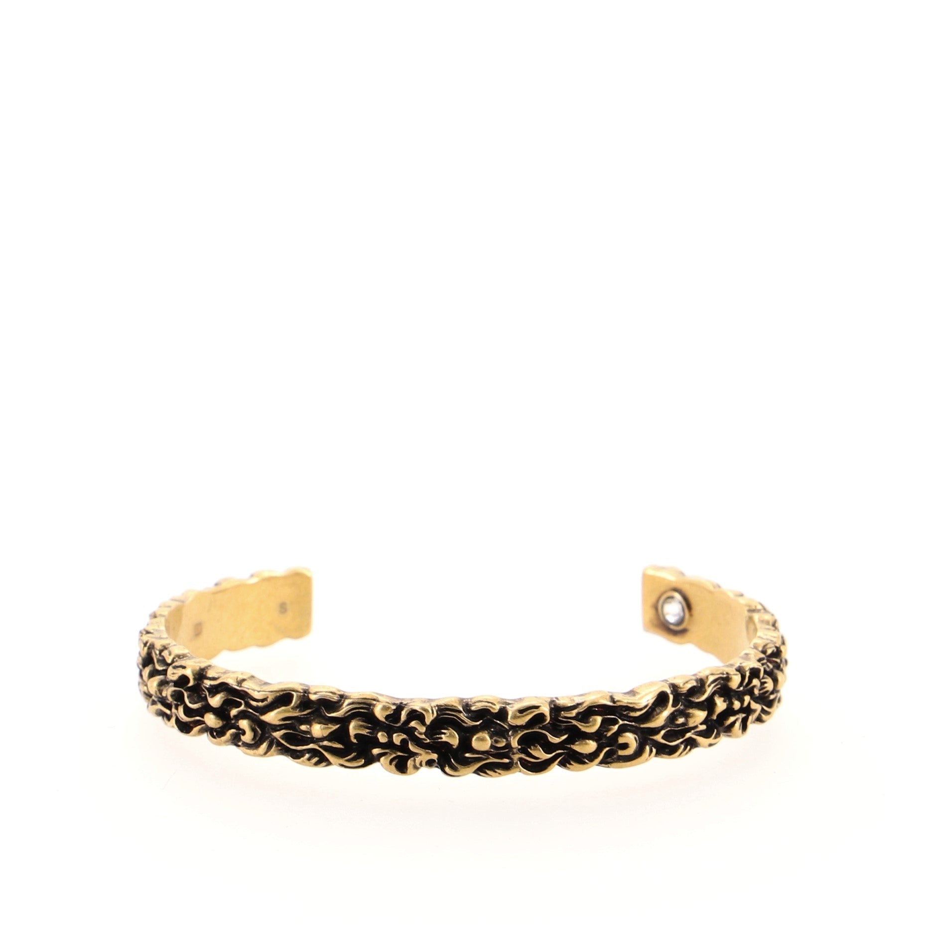 Lion Mane Cuff Bracelet Engraved Metal Small