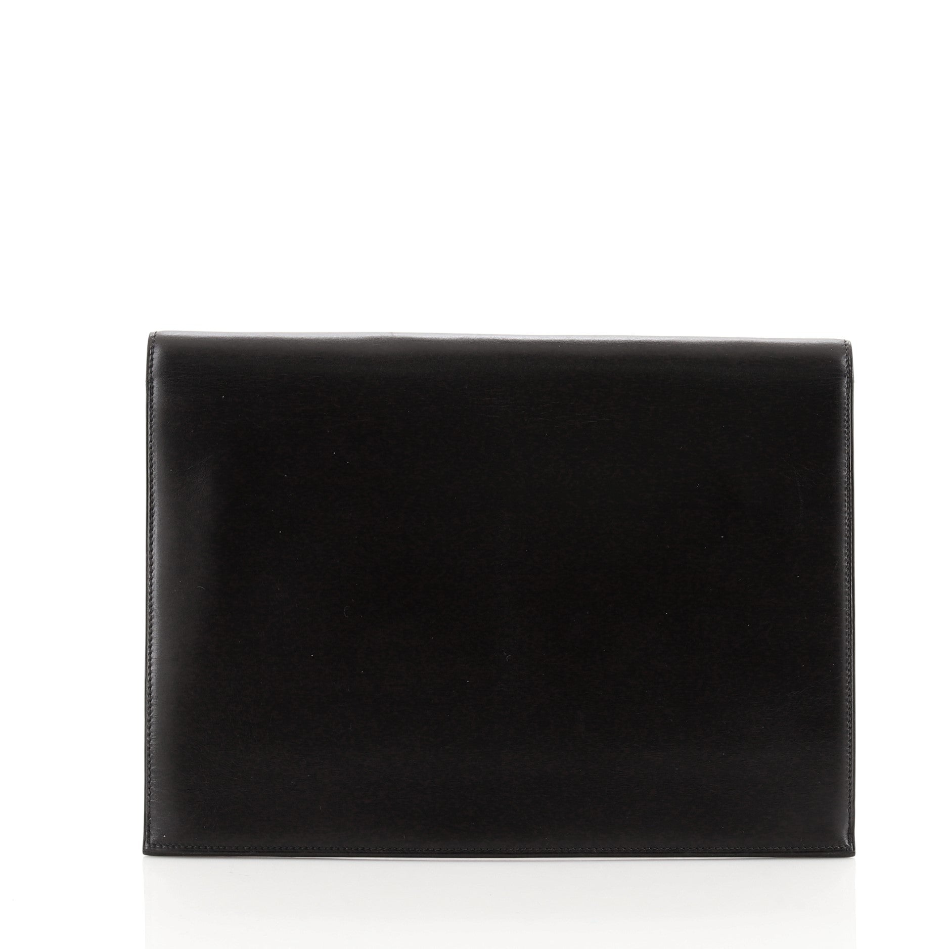 Vintage Zig Zag Flap Clutch Box Calf Medium
