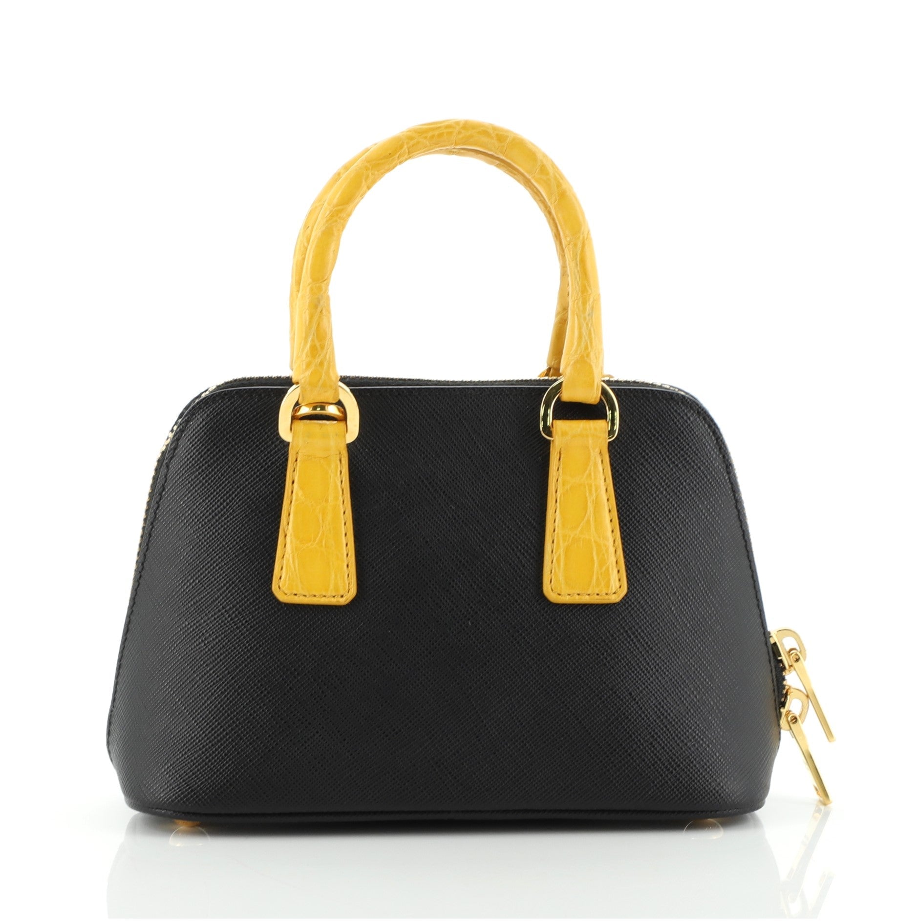 Promenade Bag Saffiano Leather with Crocodile Mini