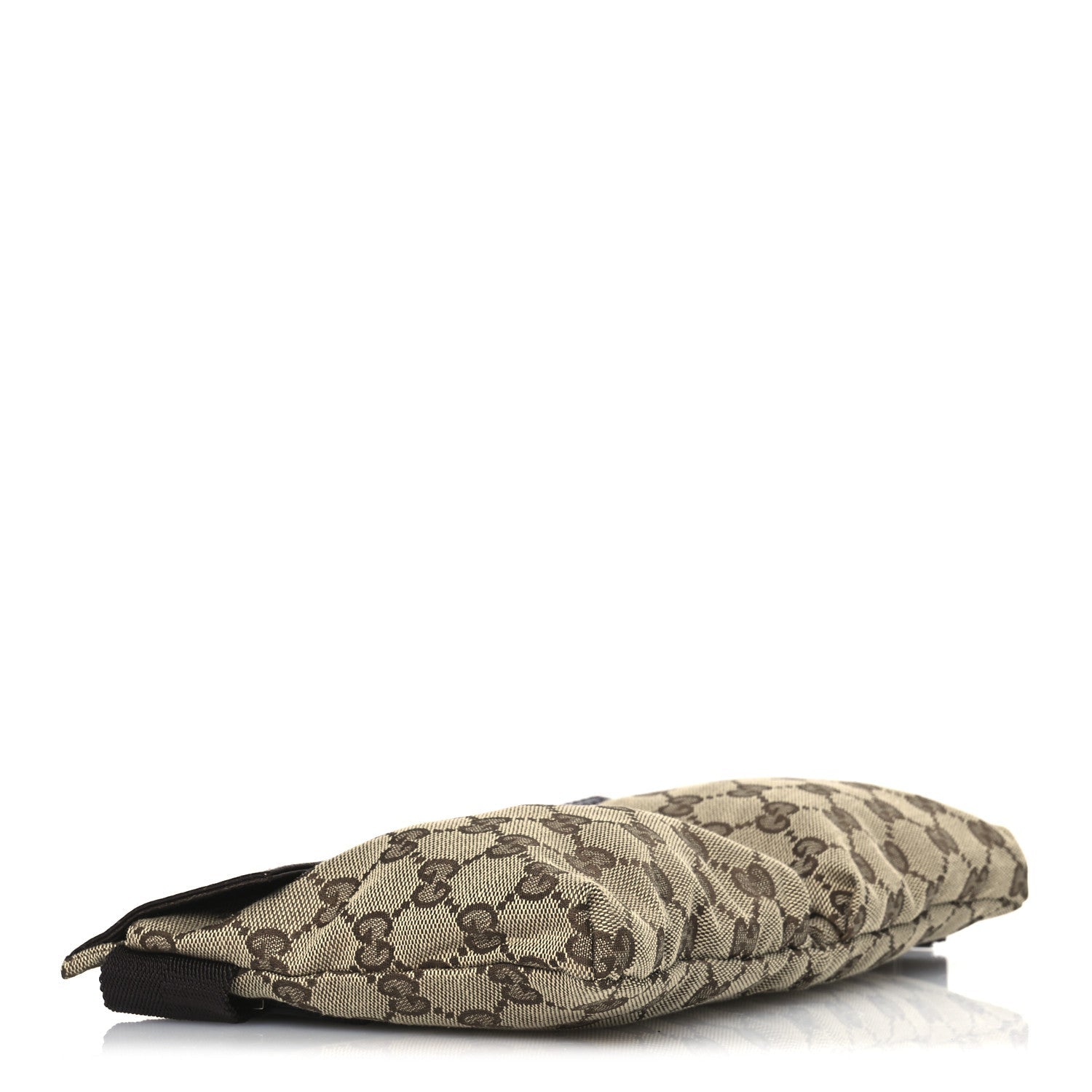GG Monogram Double Pocket Belt Bag Dark Brown