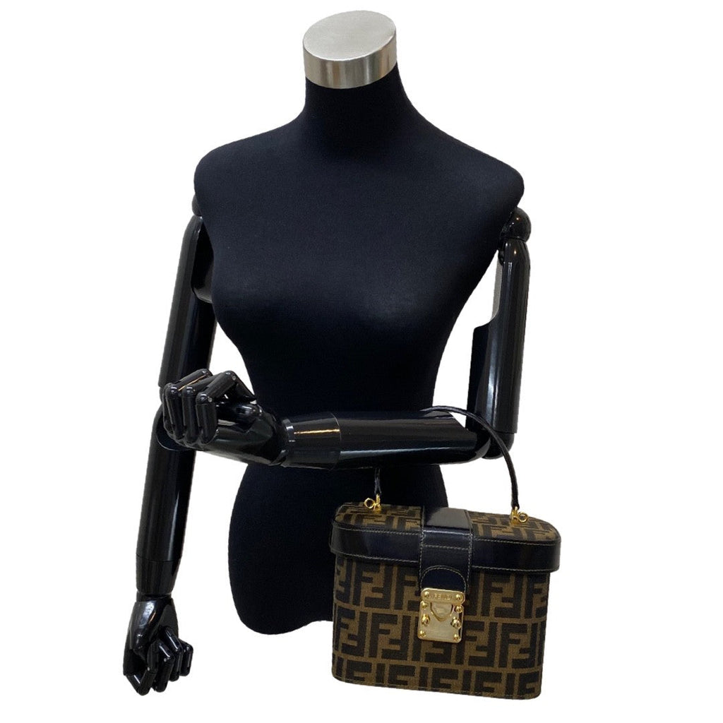 Fendi Zucca Leather Canvas 2way Handbag