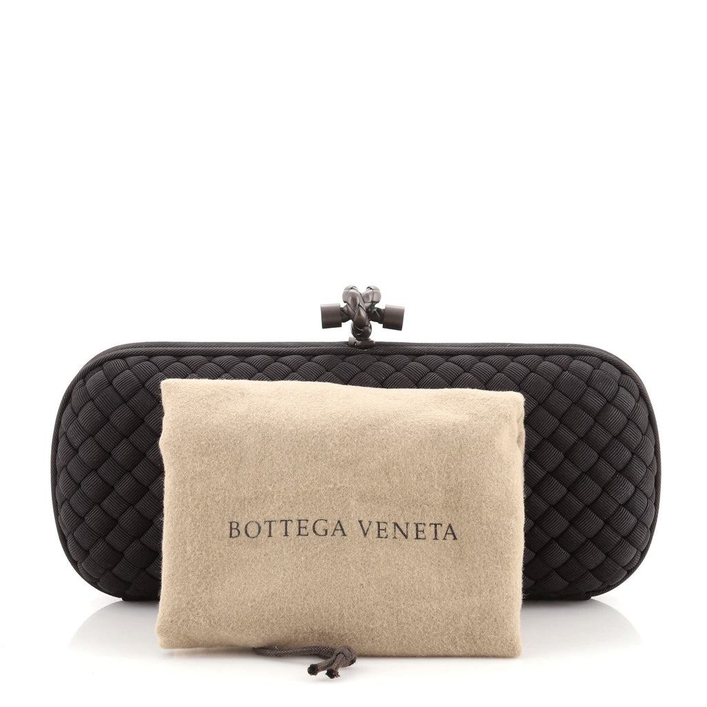 Box Knot Clutch Intrecciato Satin Long