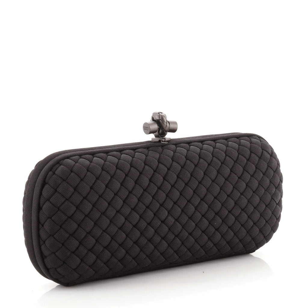 Box Knot Clutch Intrecciato Satin Long
