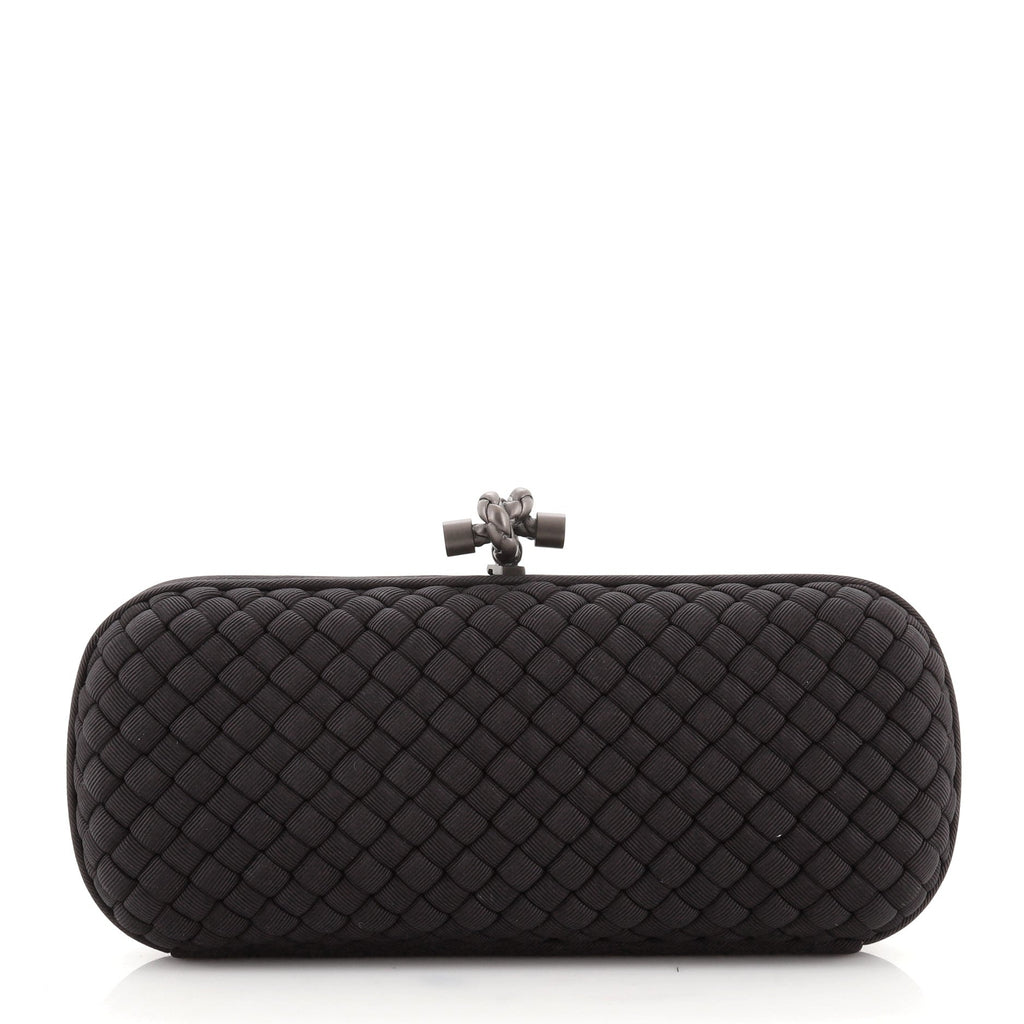 Box Knot Clutch Intrecciato Satin Long