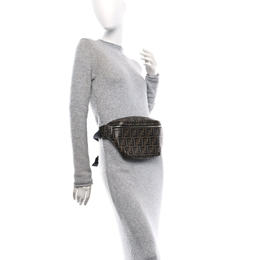 Vitello Century Bi-Color FF 1974 Embossed Belt Bag Maya Black