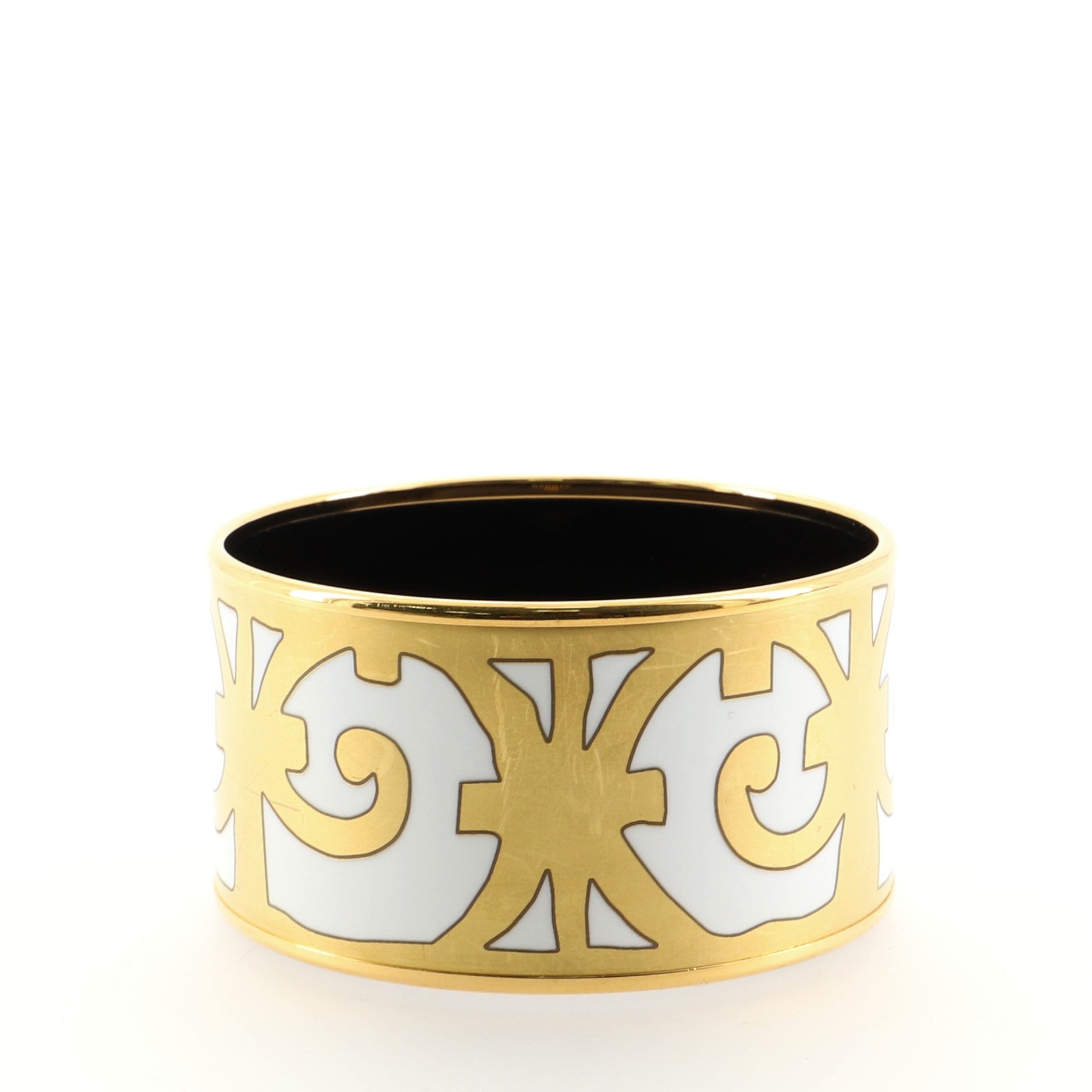 Bangle Bracelet Printed Enamel Extra Wide