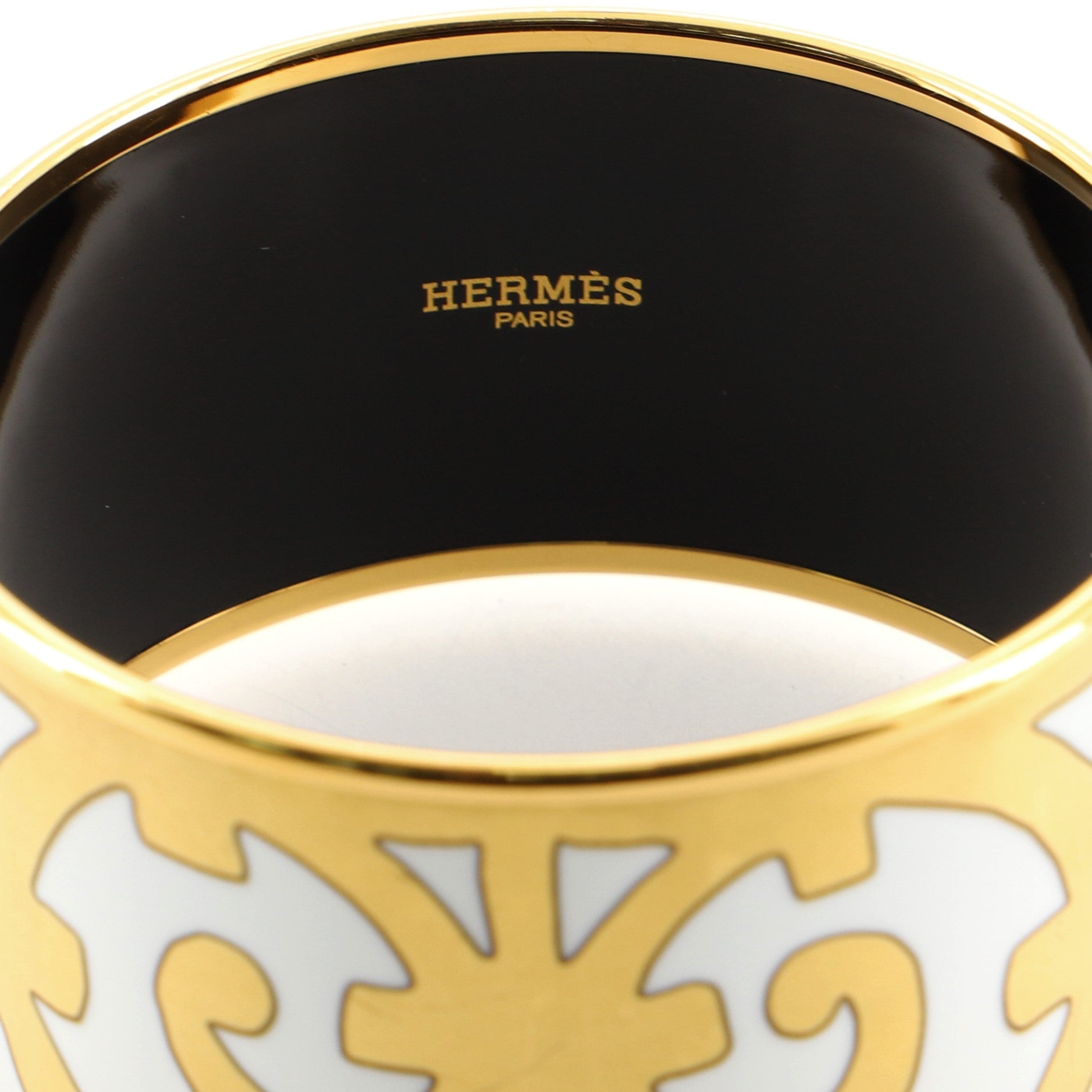 Bangle Bracelet Printed Enamel Extra Wide