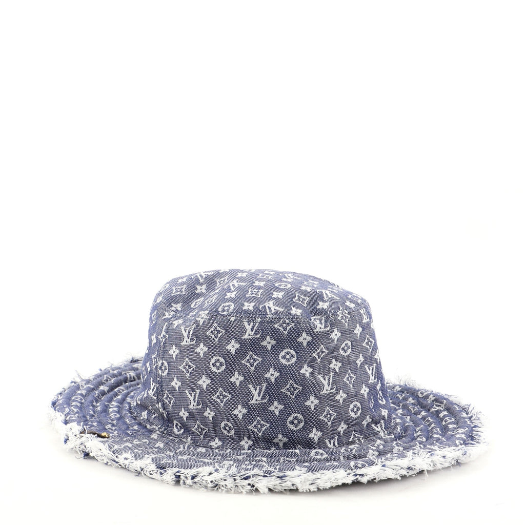 Bobbygram Reversible Bucket Hat Monogram Denim Large